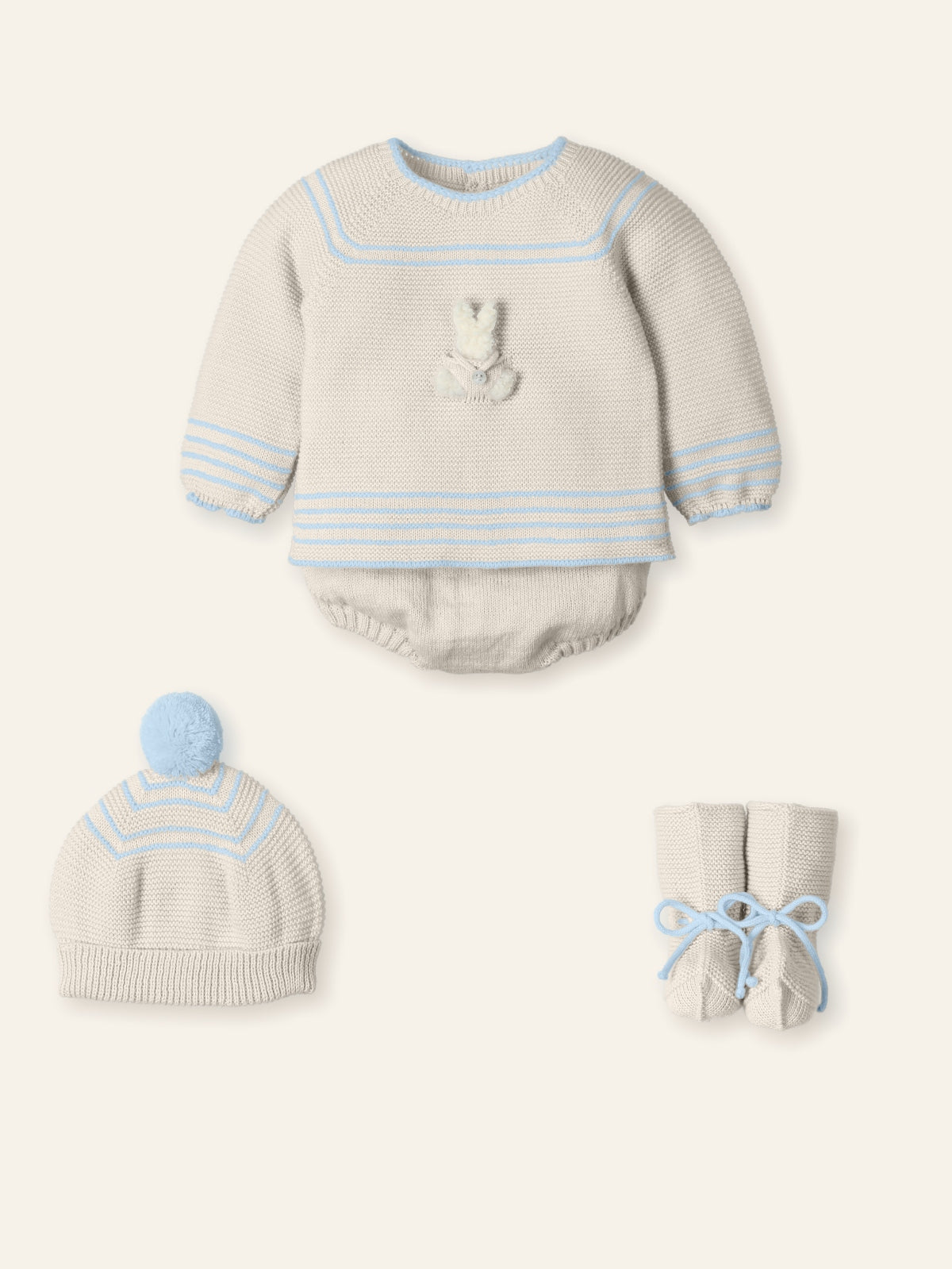 Knit Set Rabbit- 4pc
