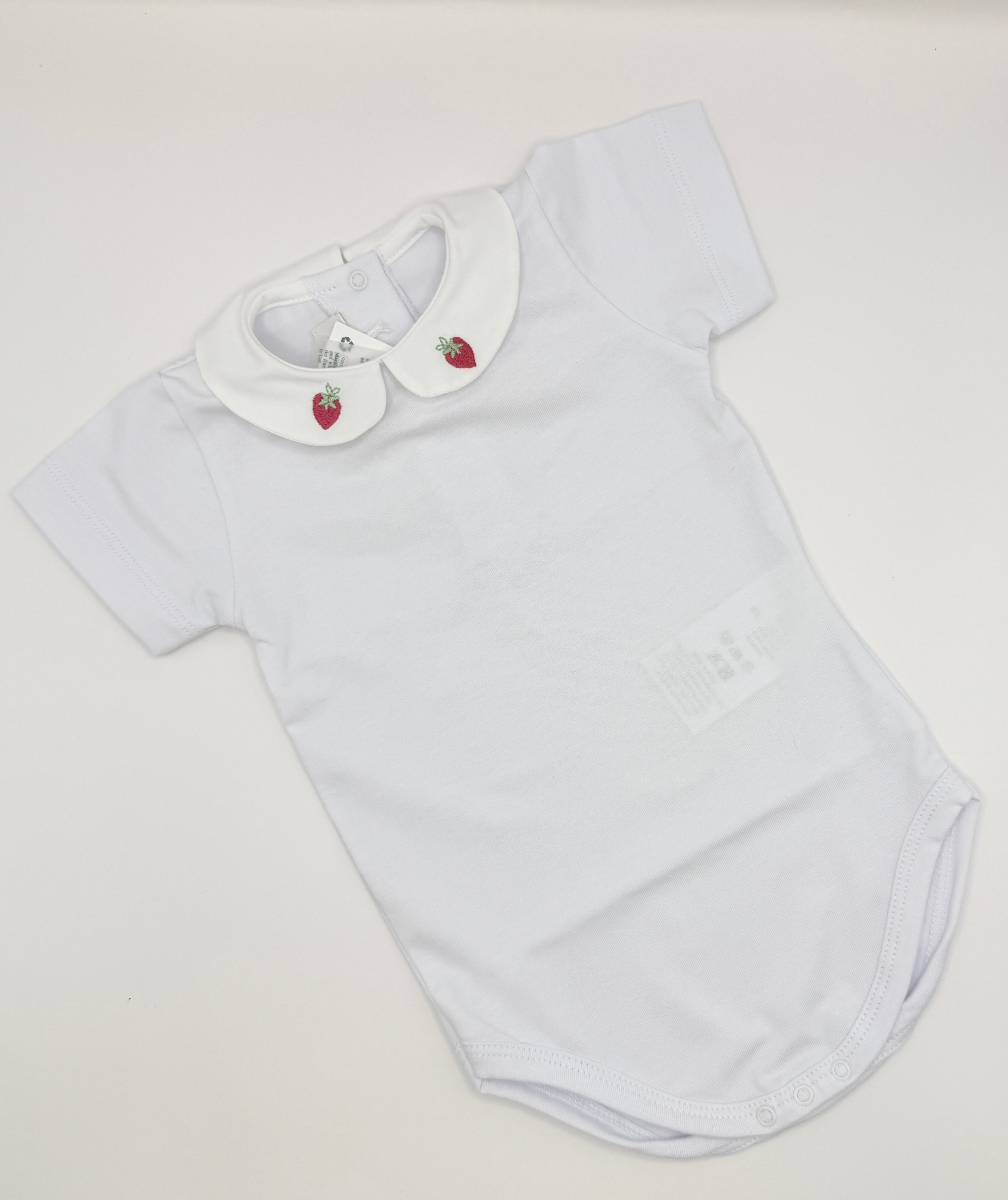 Hand Embroidered Onesie 'Strawberry'