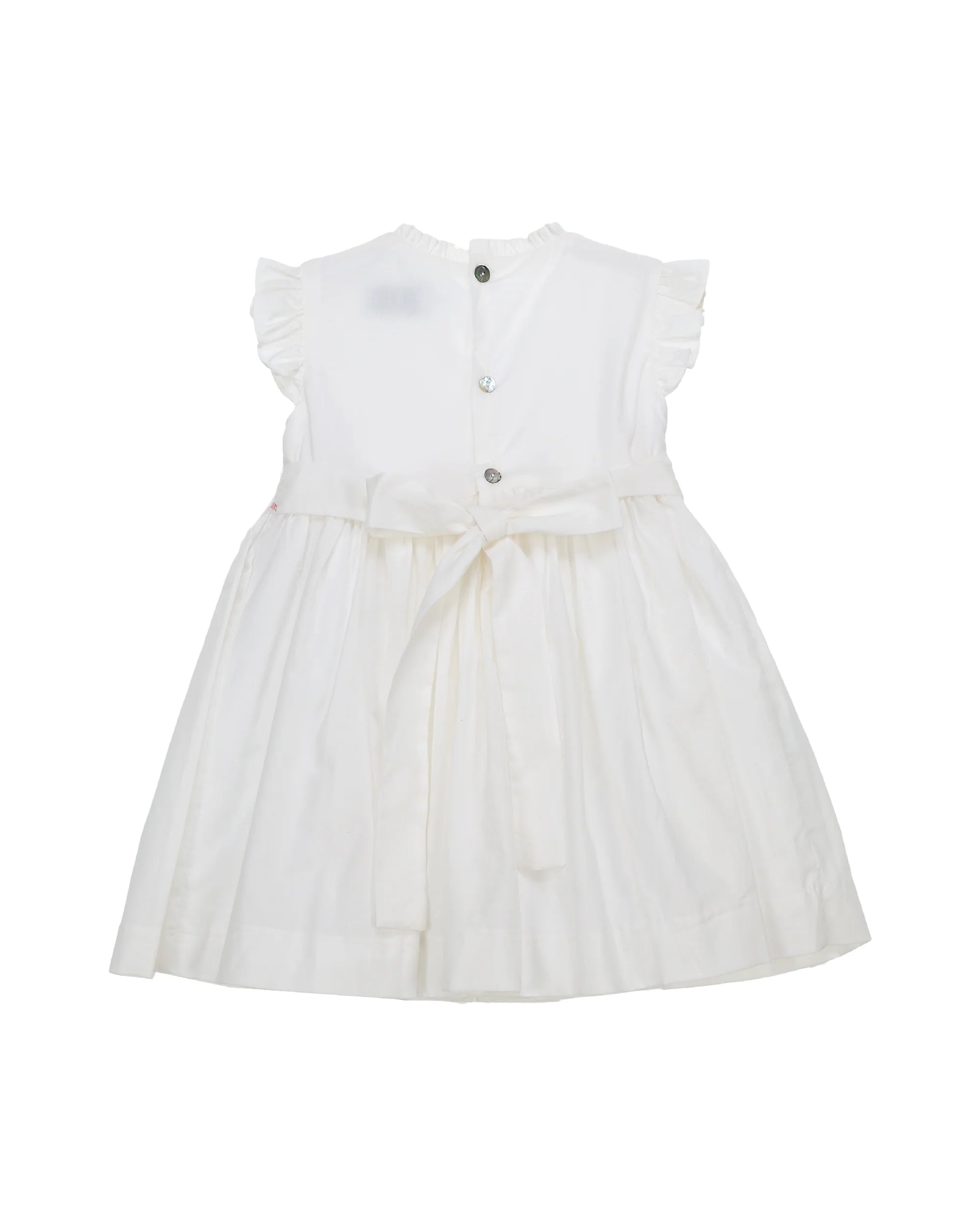 Smock Dress 'Think Pink' White