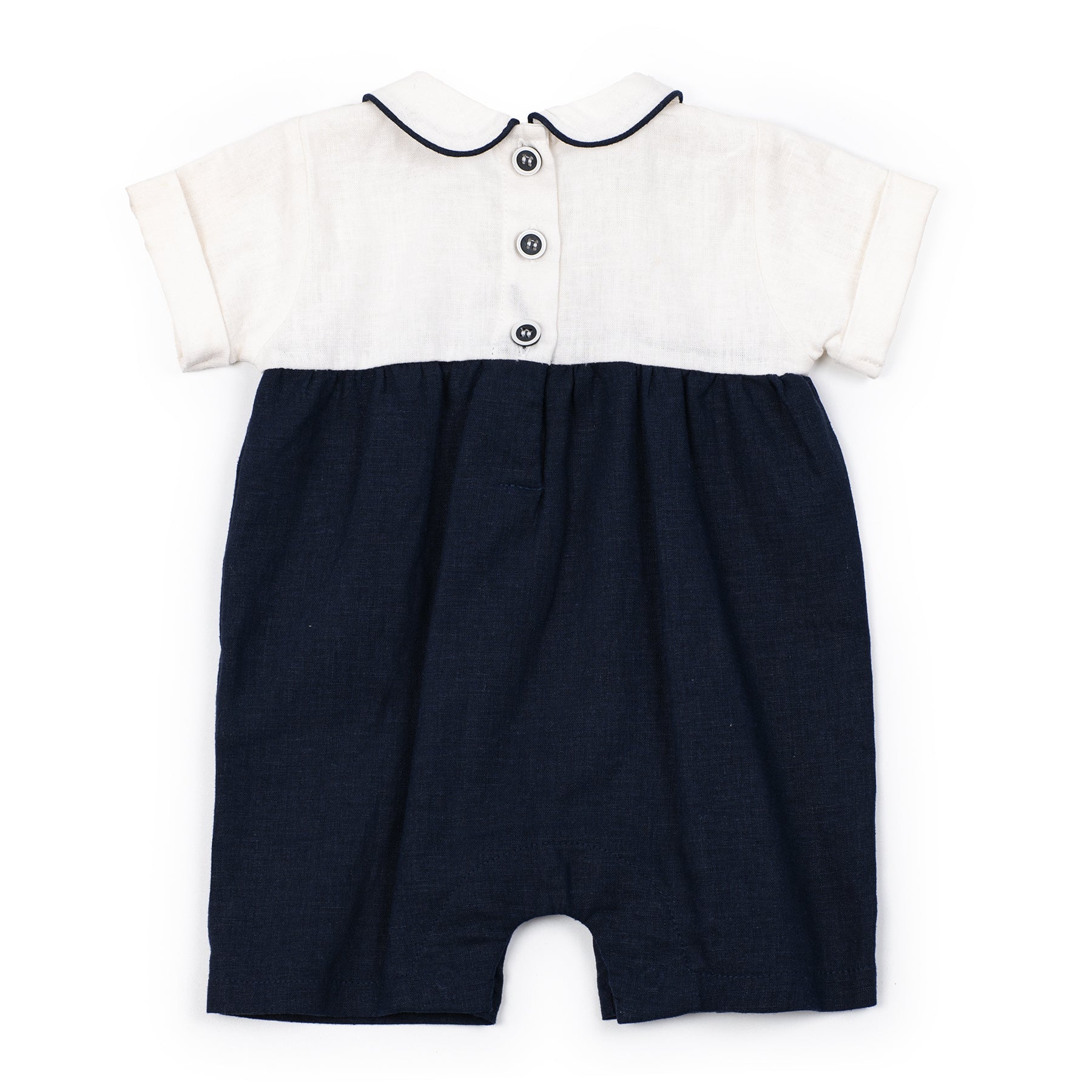 Linen Romper Navy