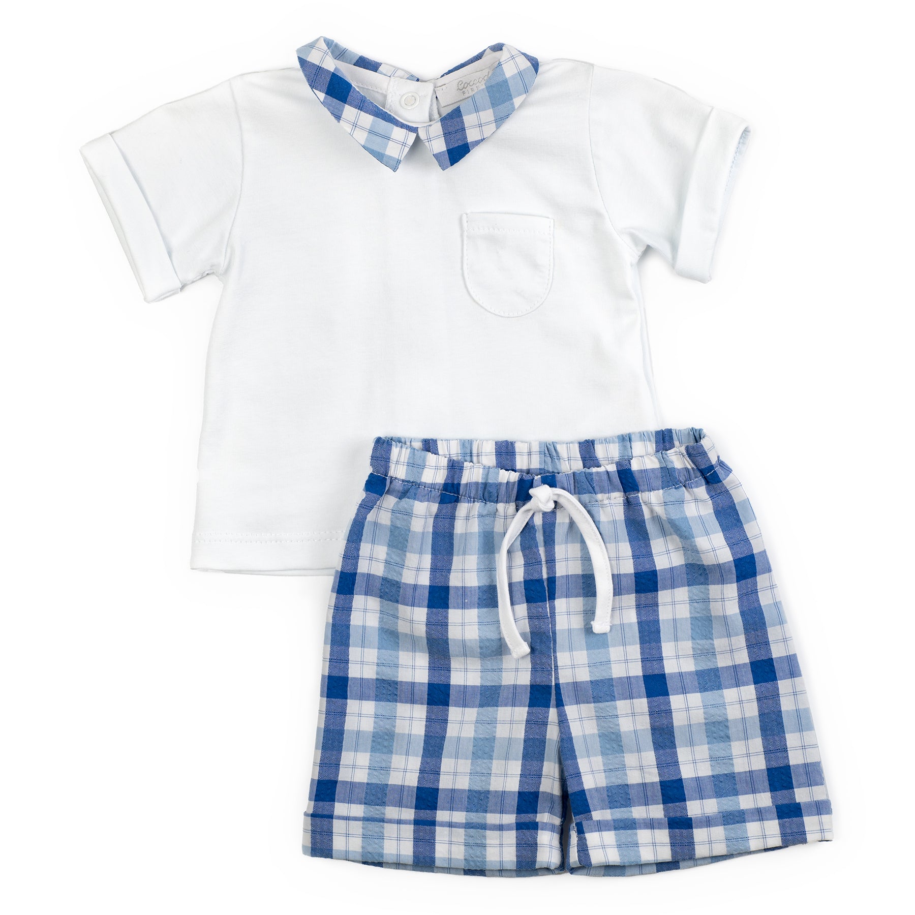Short Set Blue Checkers