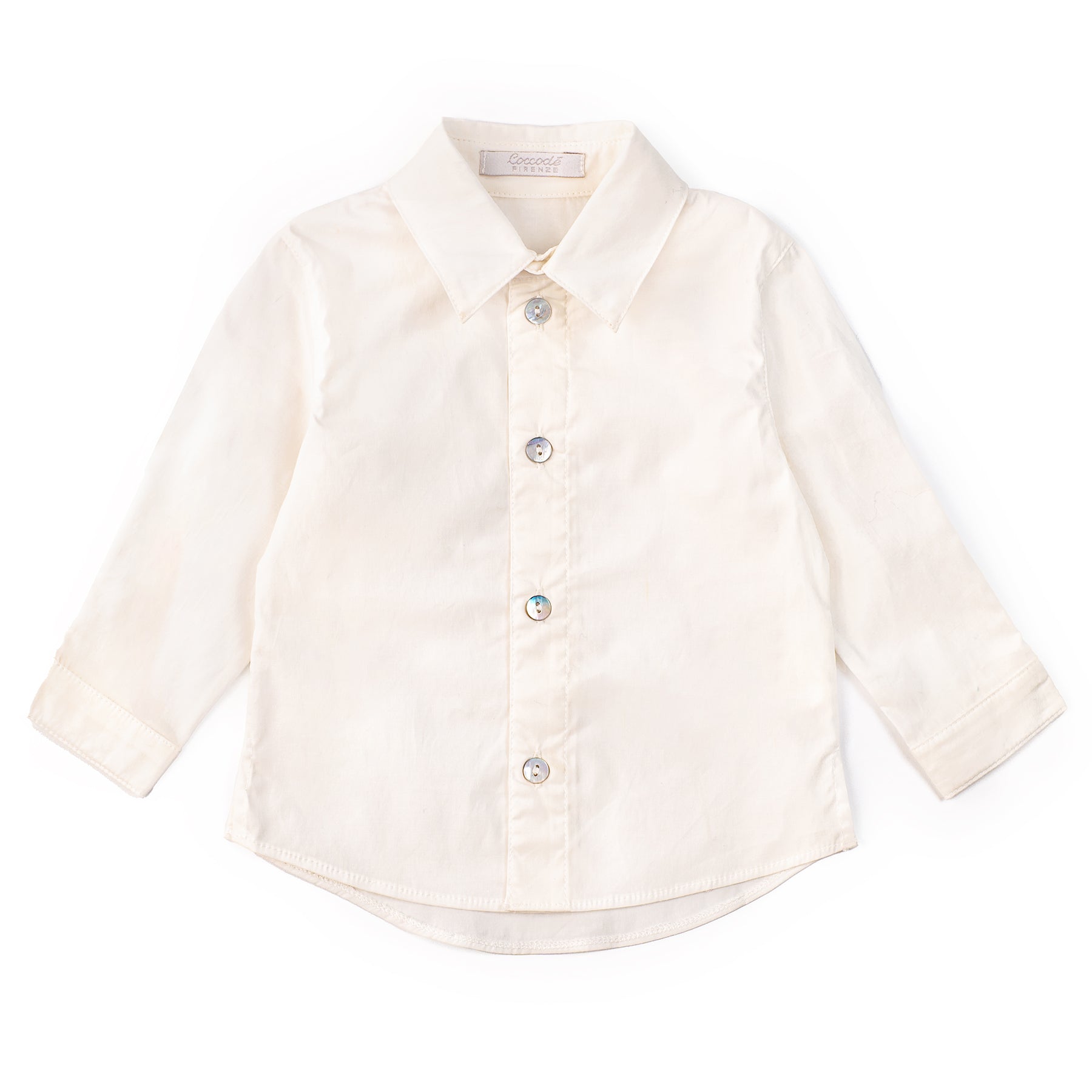 White button-up shirt on a white background