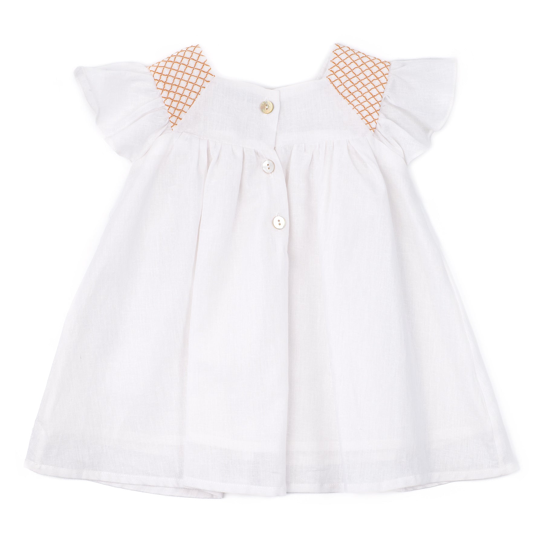 Smocked Dress Orange