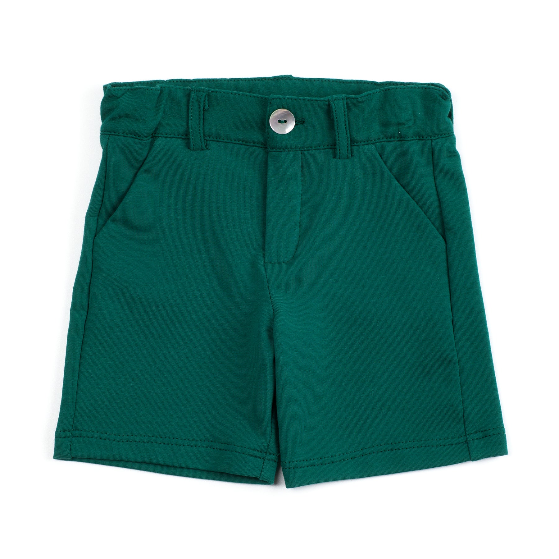 Green shorts on a white background
