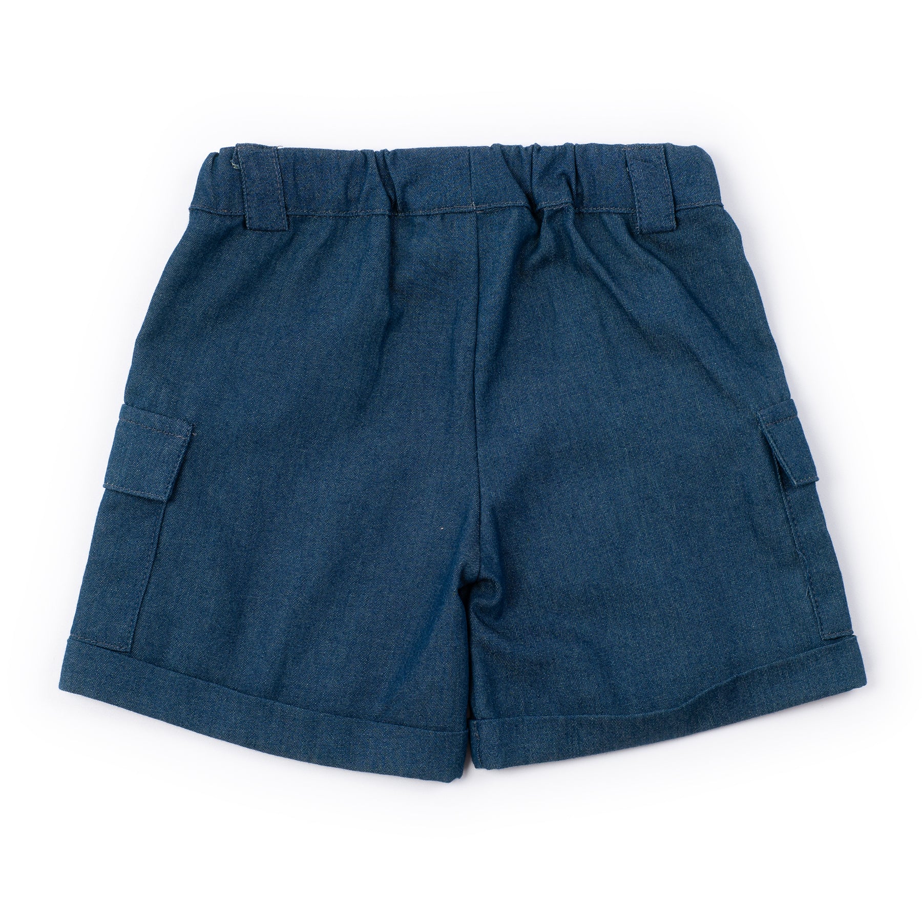 Blue shorts on a white background