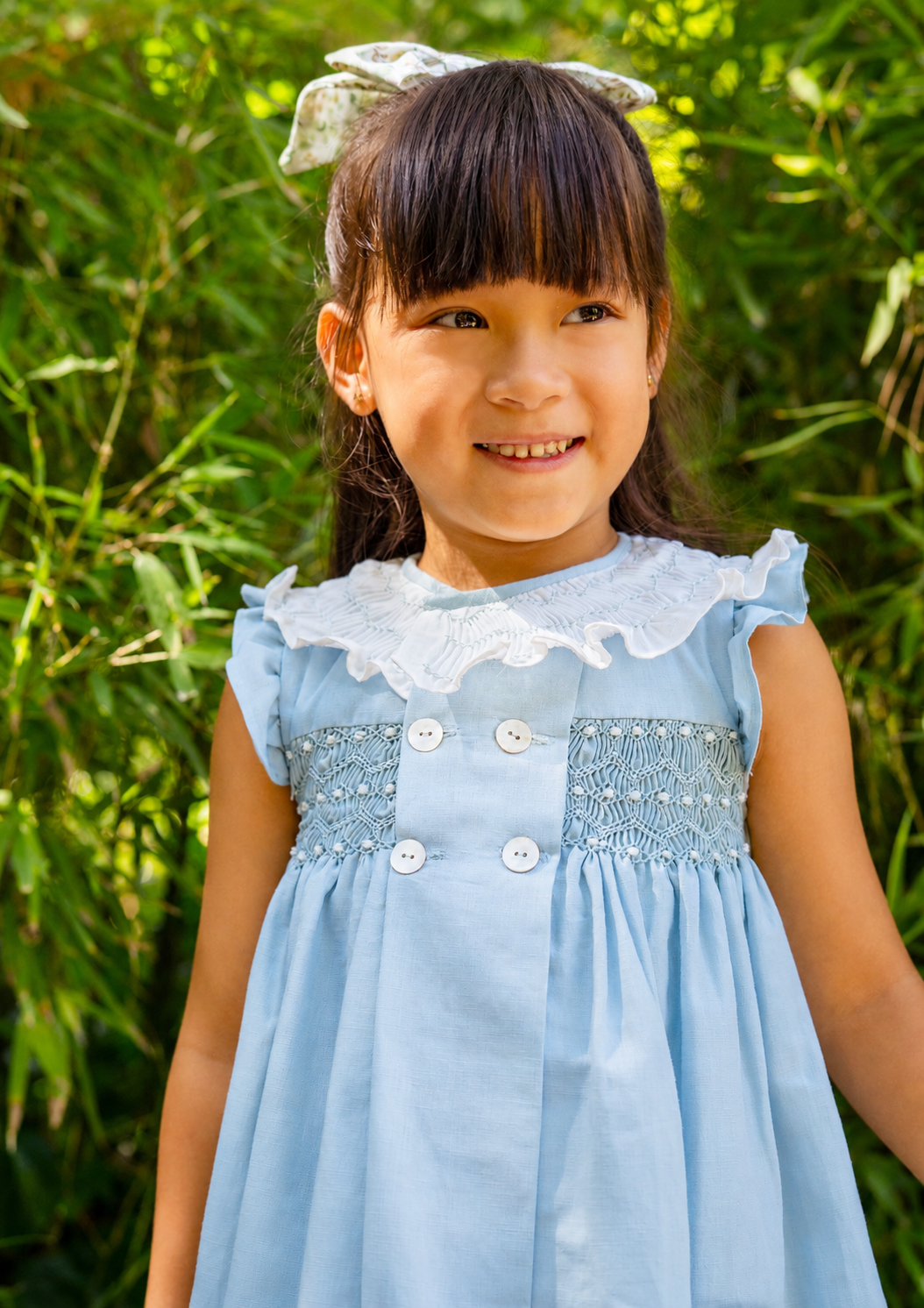 Smock Dress 'Nido Flowers' Blue