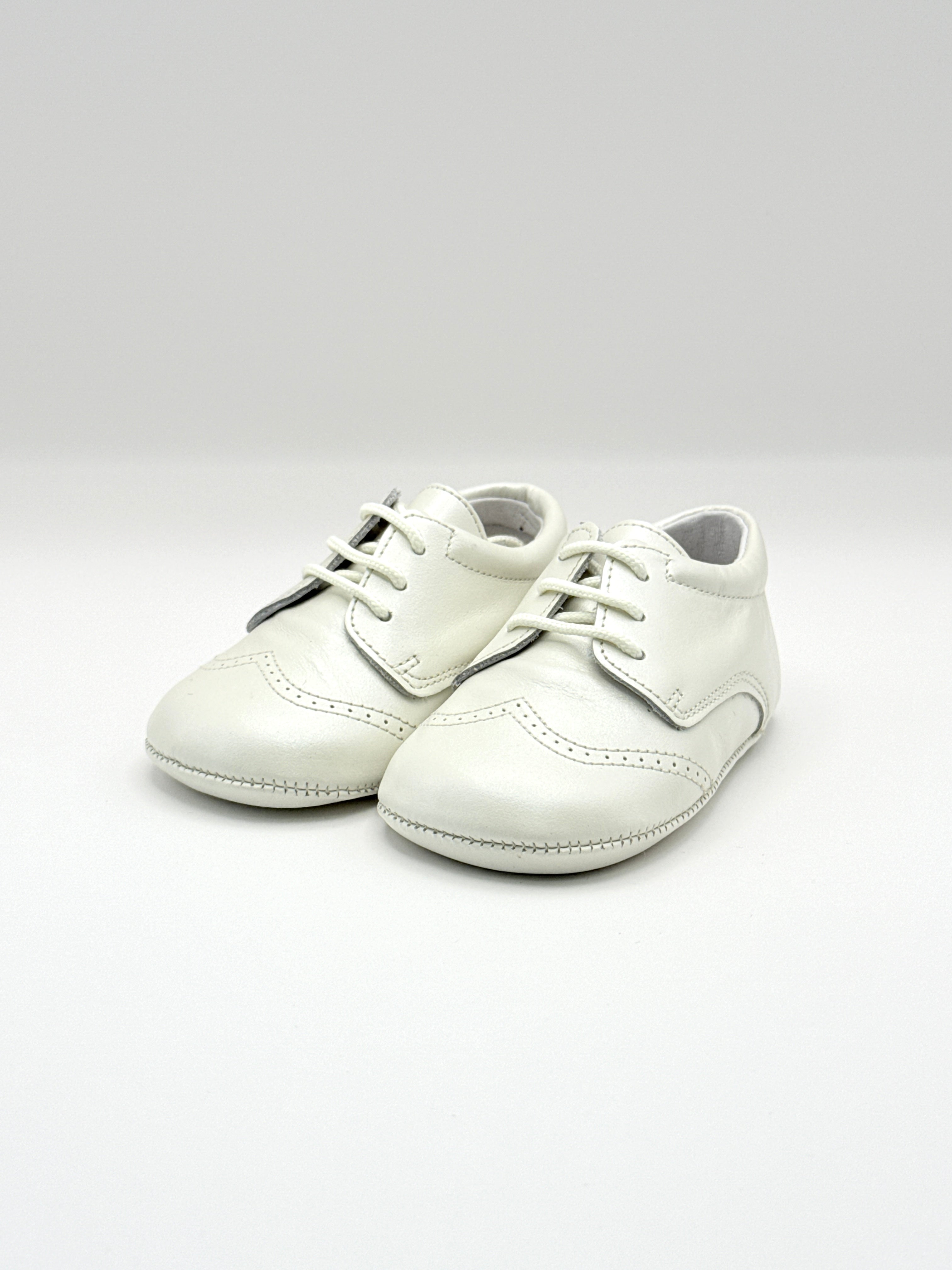 Crib Shoe Blucher Nacar Ivory