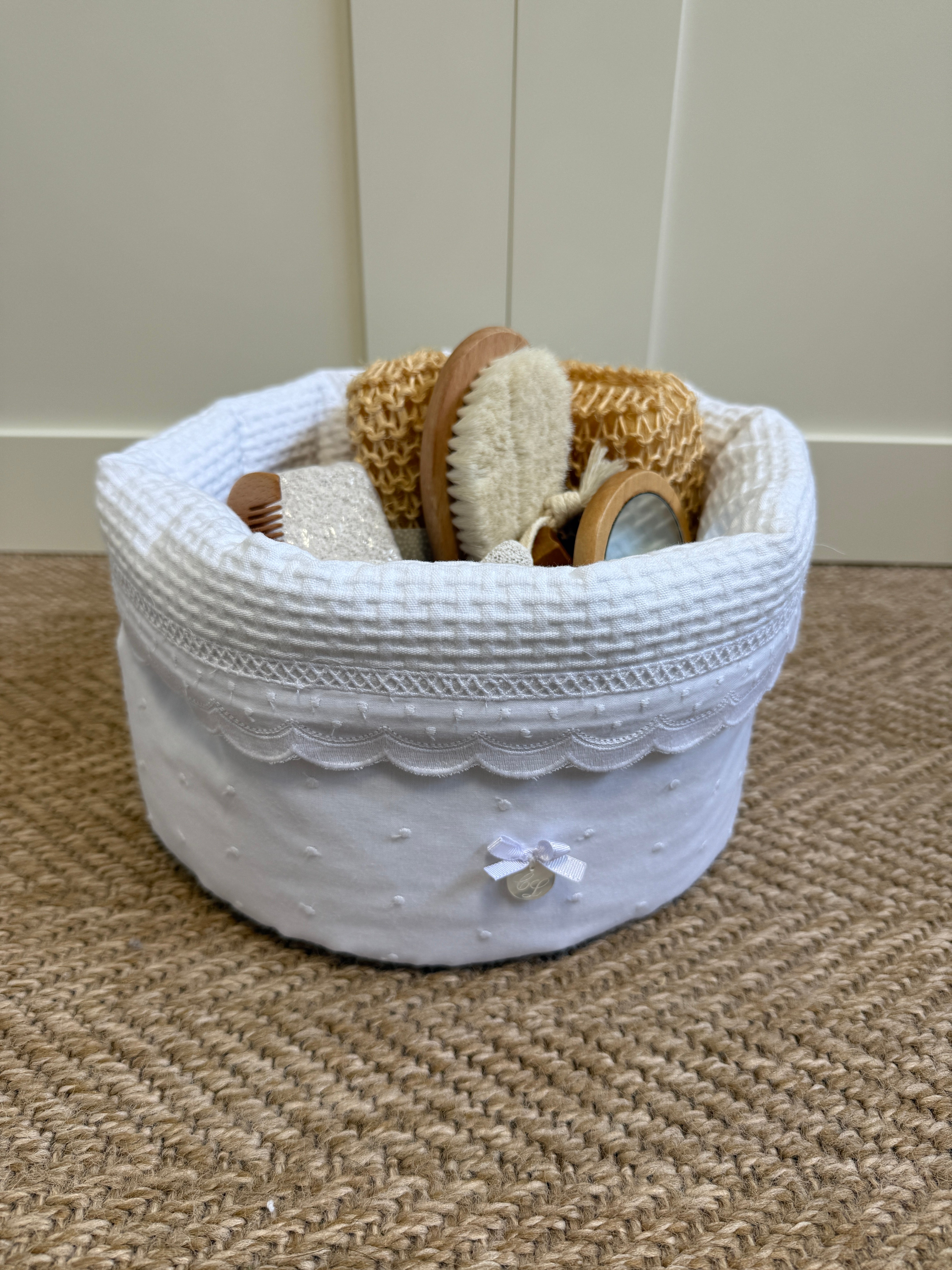 Toiletry Basket Lucia White