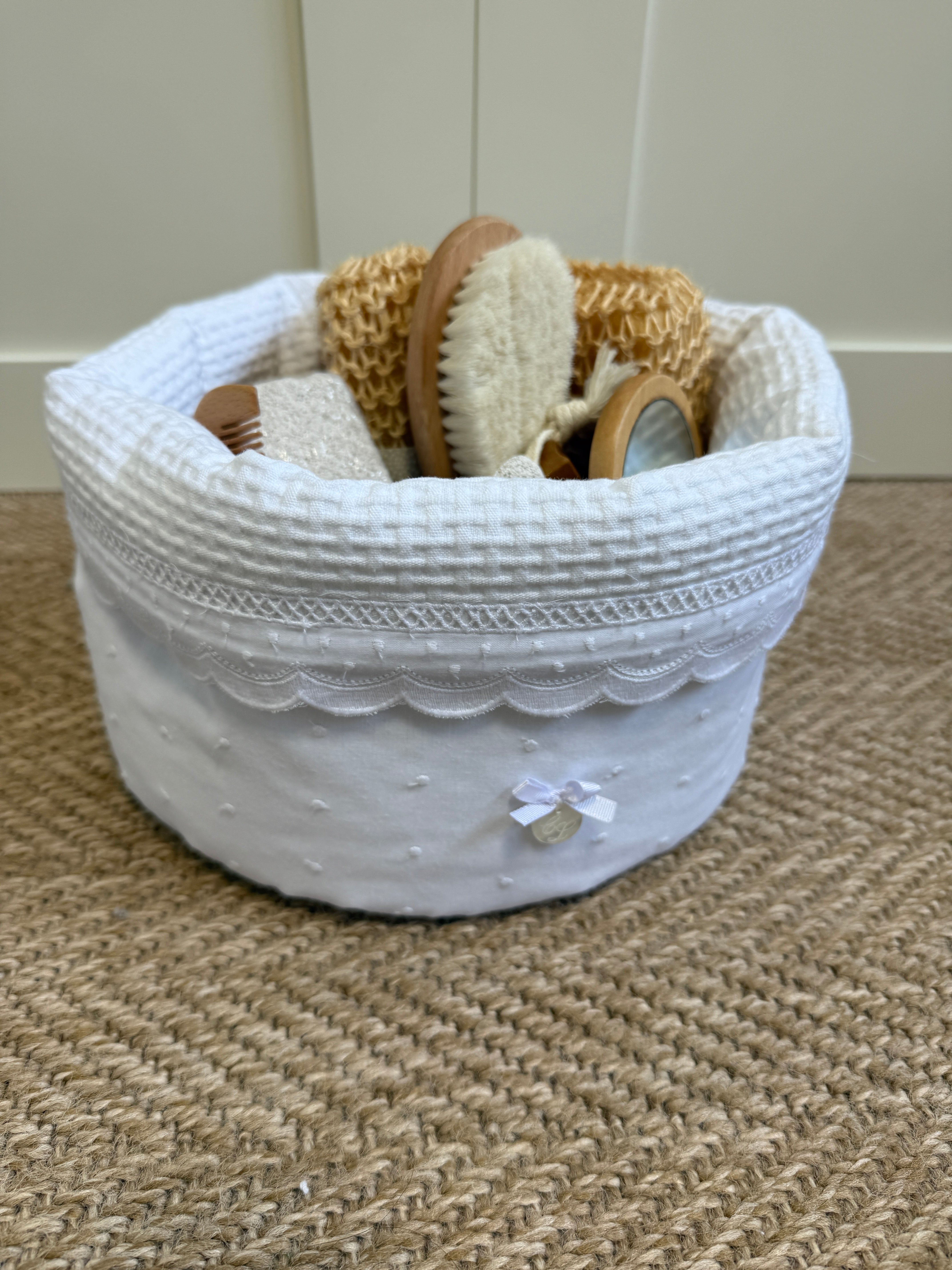 Toiletry Basket Lucia White