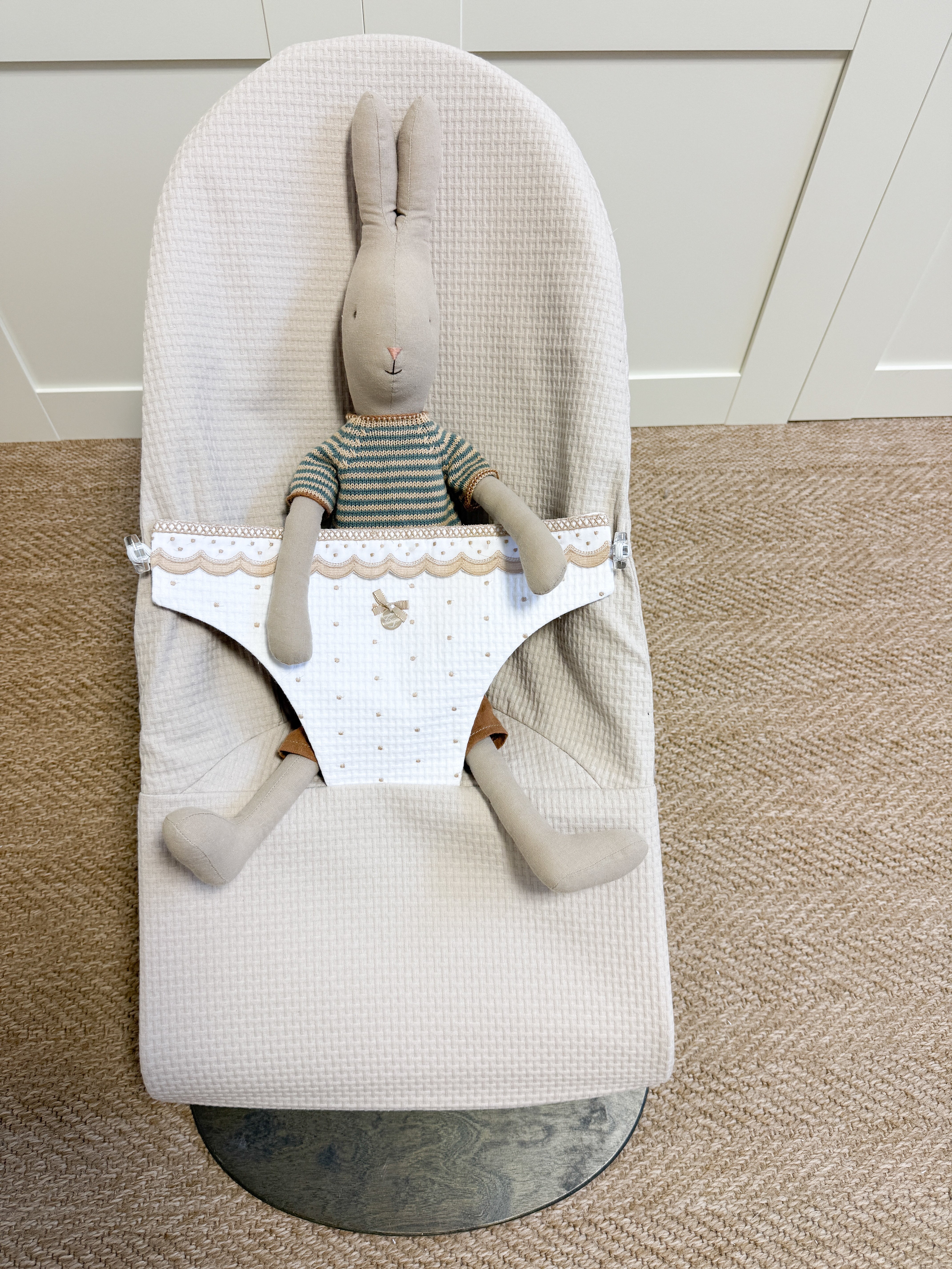 BabyBjorn Bouncer Cover Dots Beige