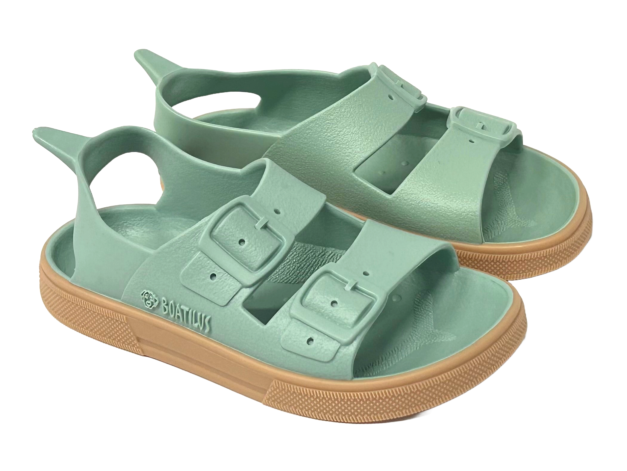 Boatilus Irky Veg Pastel Green Rubber Sandal