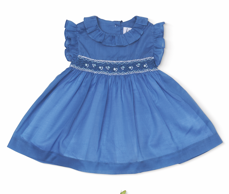 Baby Smock Dress Cielo- 2pc