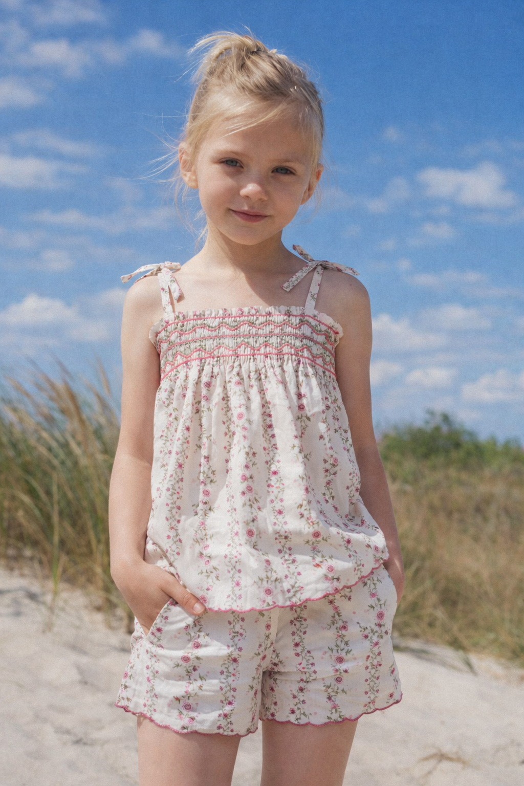 Marie Puce 'Indie Roses' Short Set