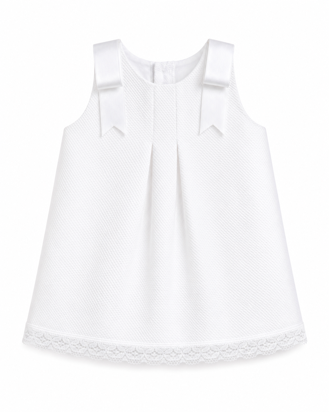 Dress 'Piquet Bows' White- 2pc