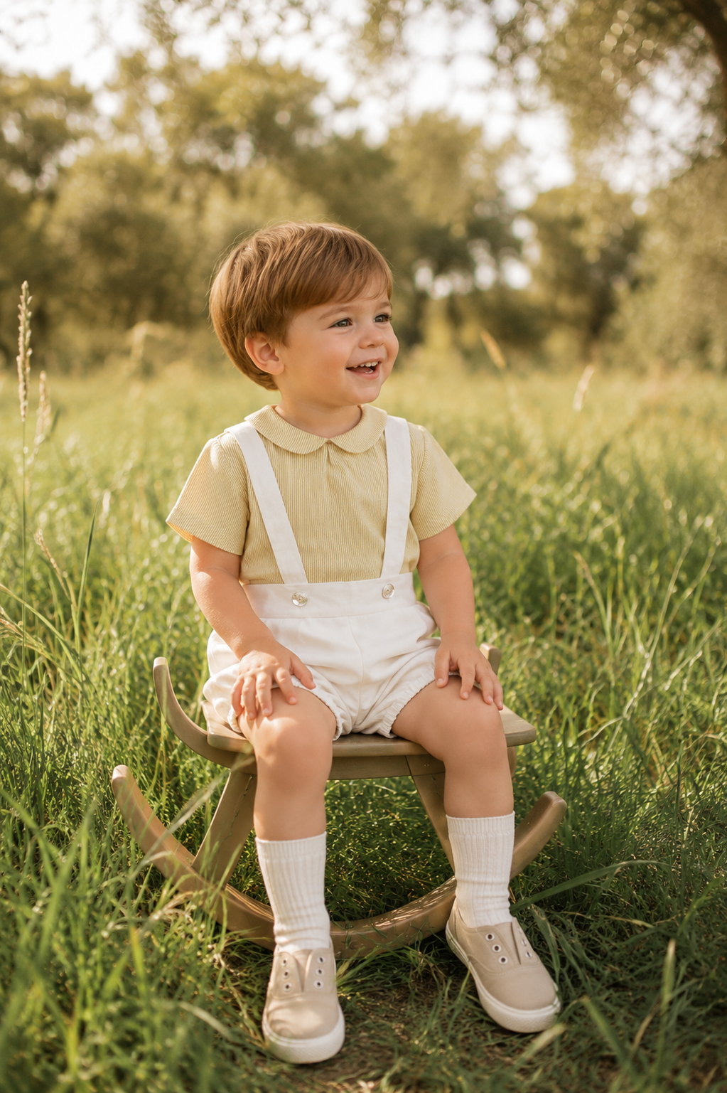 Suspender Set 'Yellow Lemons'