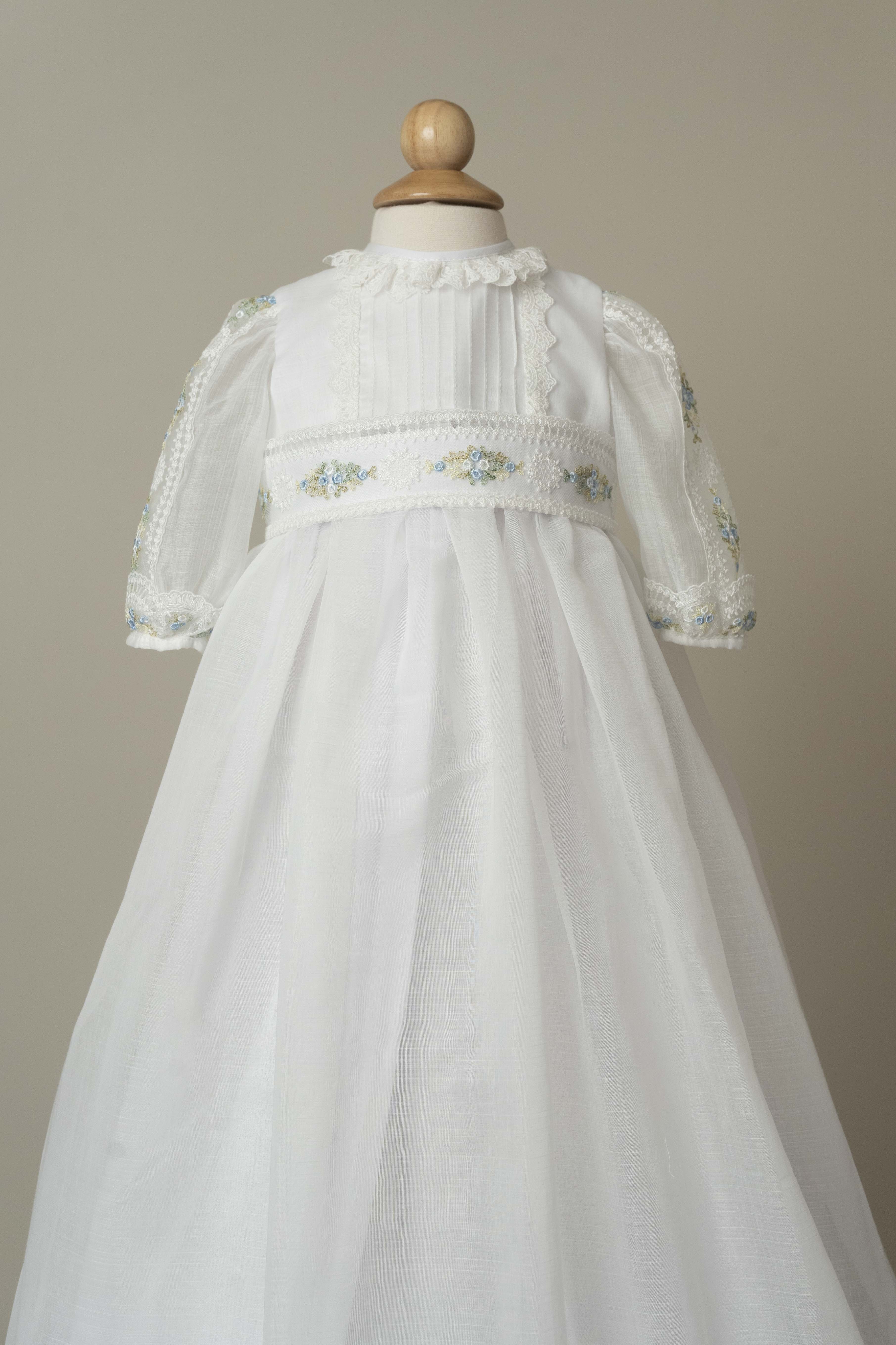 Christening Gown Flor Azahar Blue