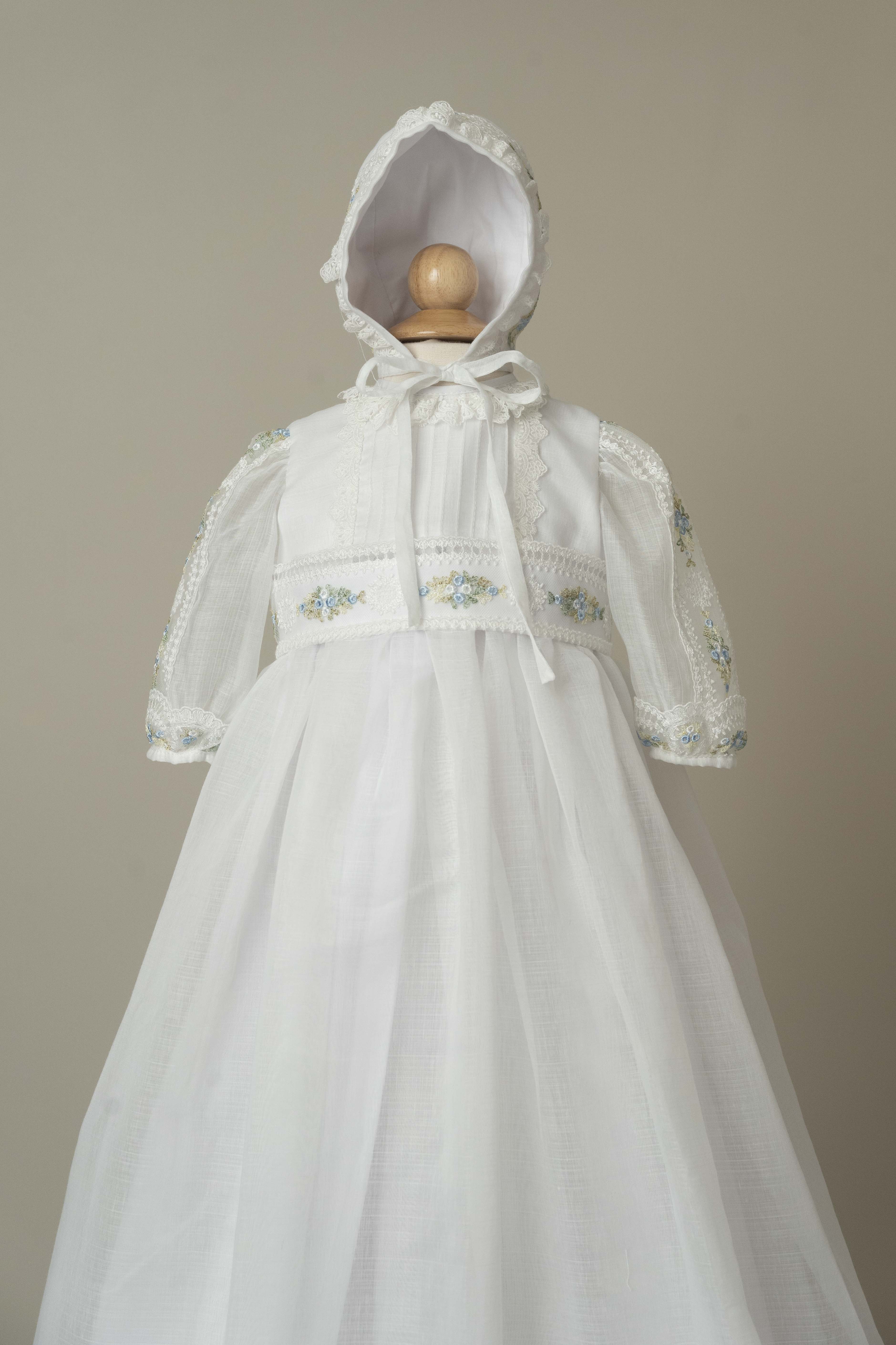 Christening Gown Flor Azahar Blue