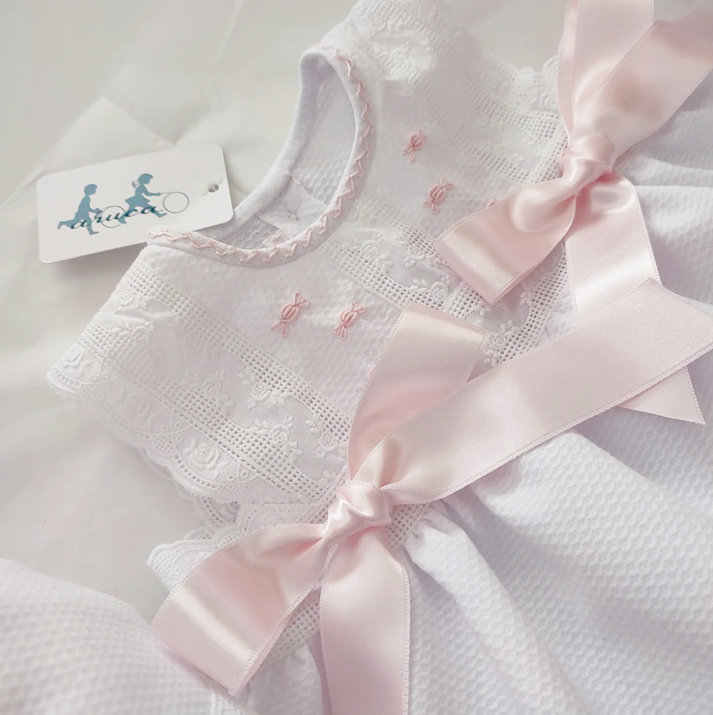 Aruca 'Cami' Artisanal Dress Pink