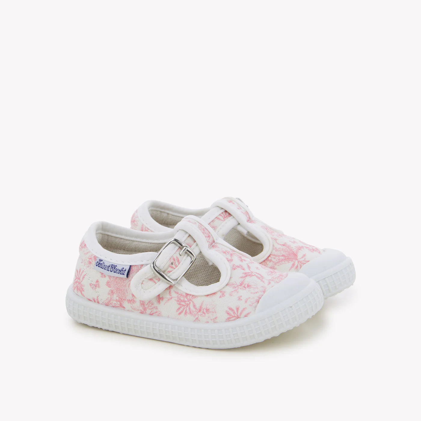 T-strap 'Toile Jouy' Pink