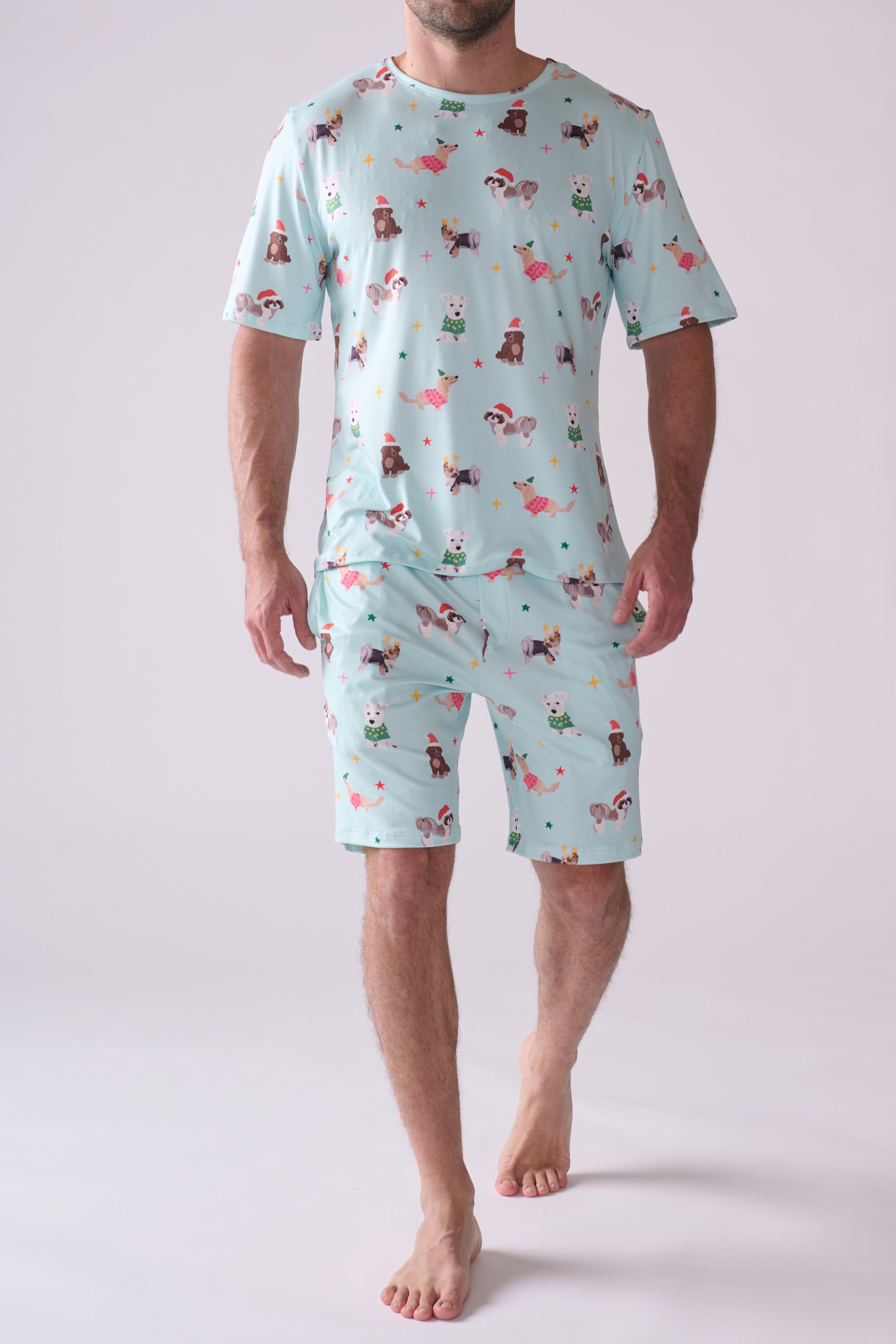 Men’s Woofmas Pajama Set – T-Shirt & Shorts