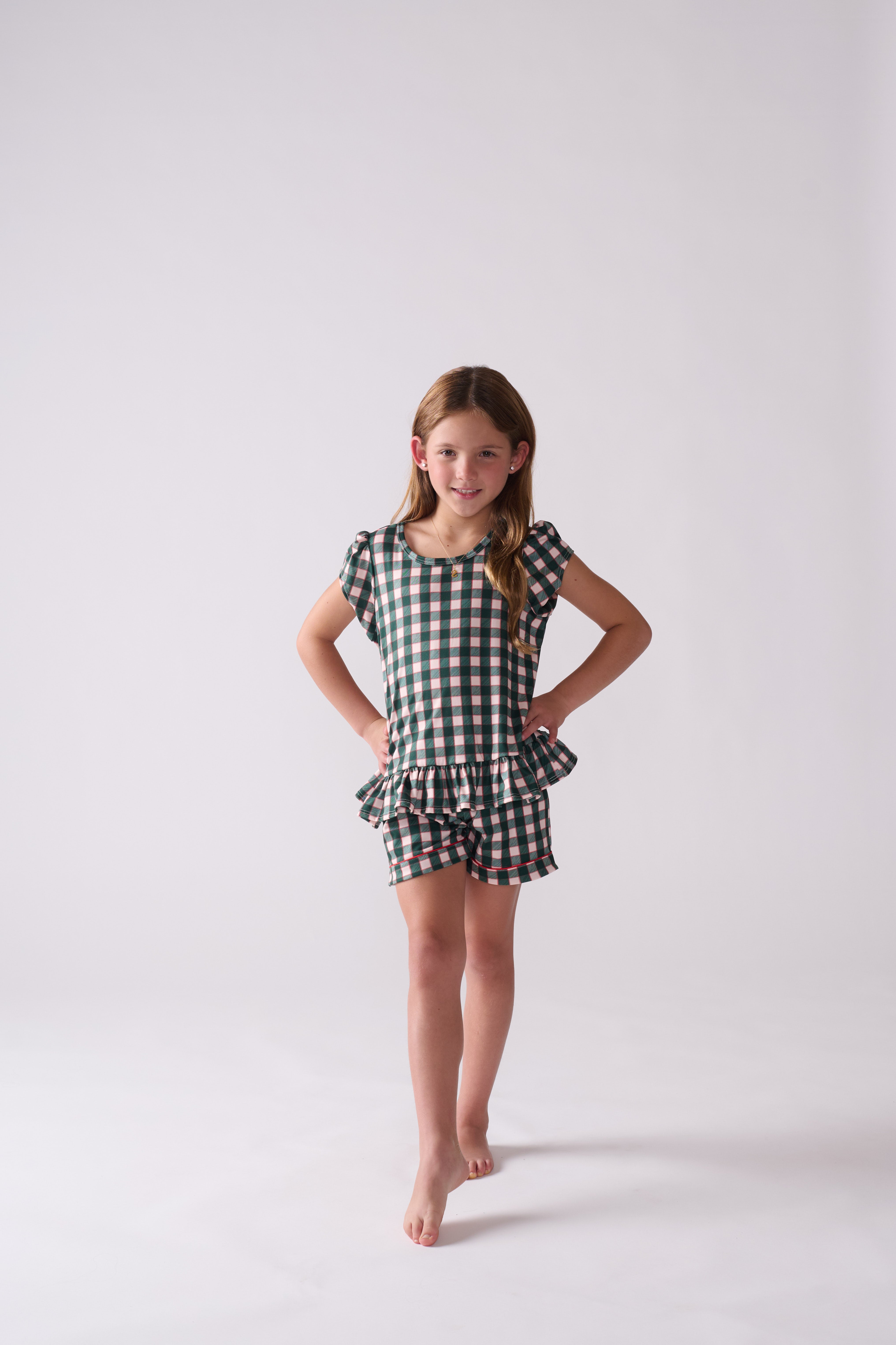 Pine Holiday Pajama Set – T-Shirt & Shorts