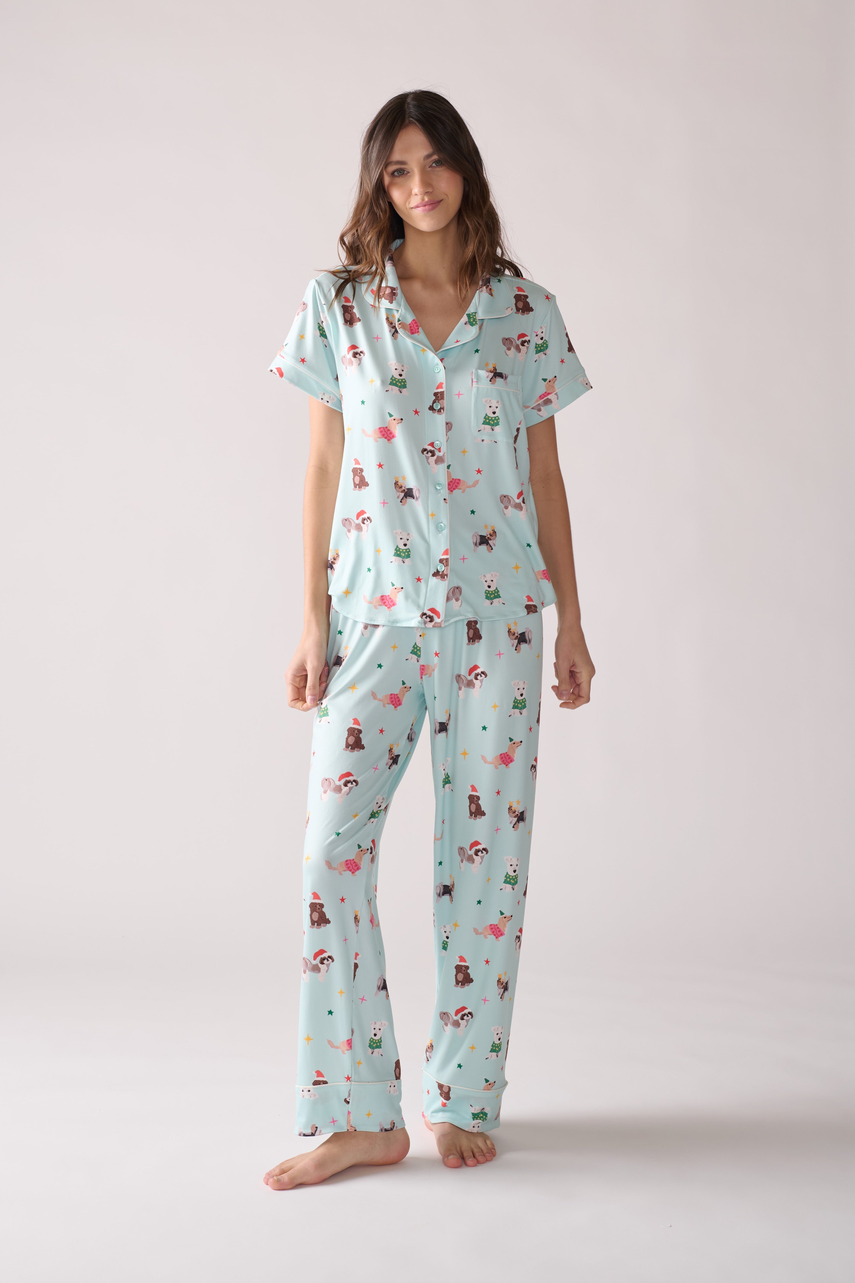 Women’s Woofmas Pajama Set – Long Sleeve Top & Pants