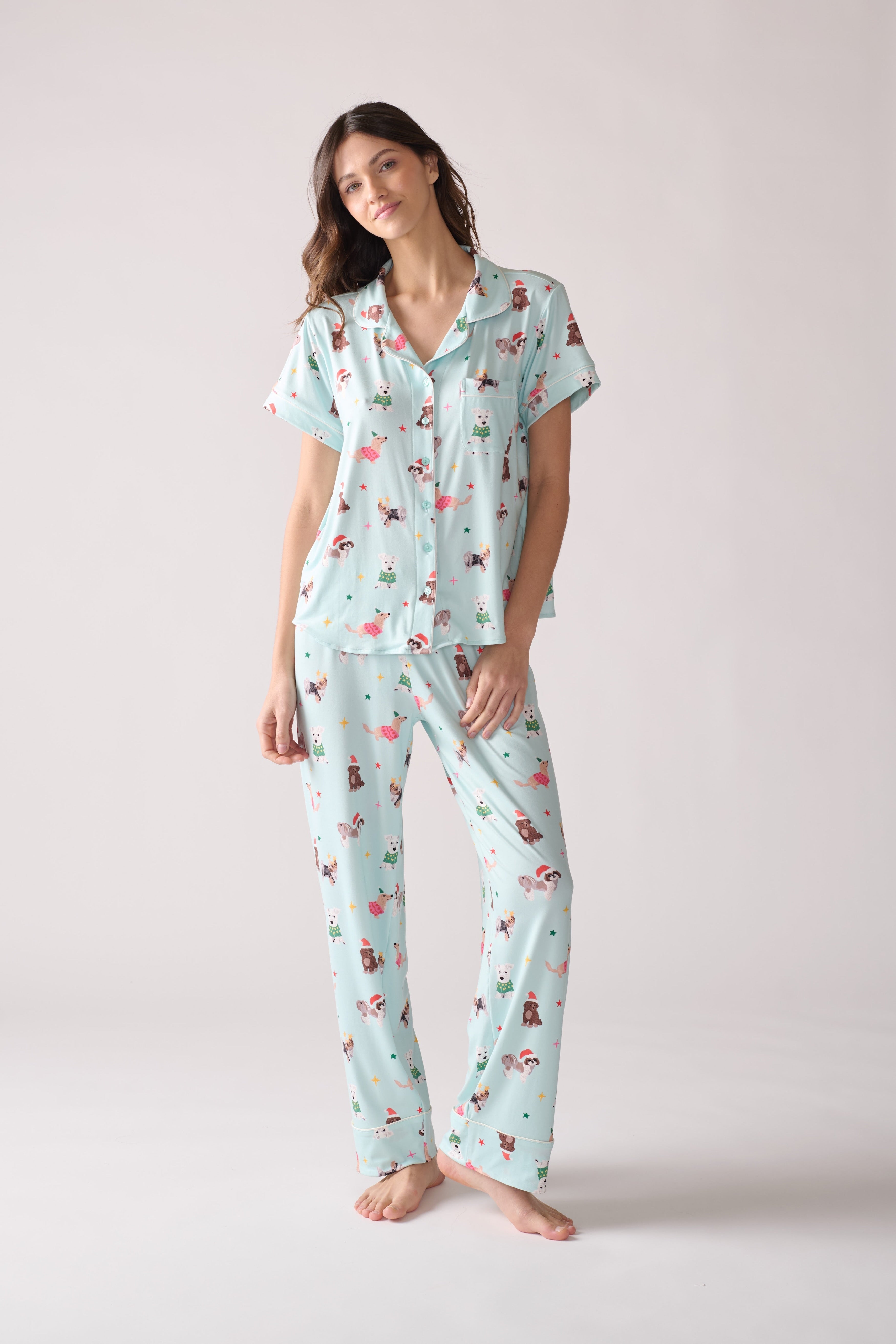 Women’s Woofmas Pajama Set – Long Sleeve Top & Pants