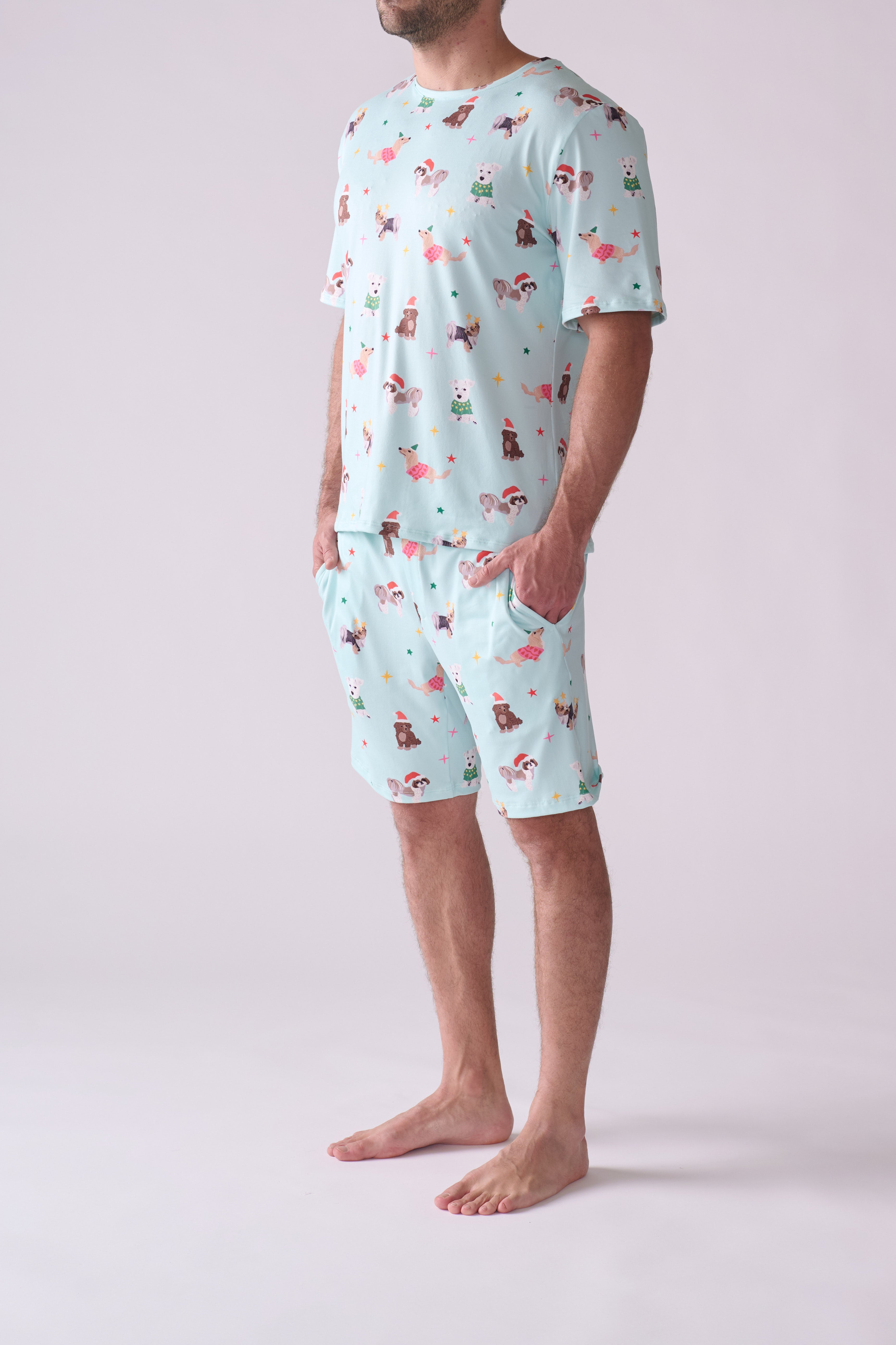 Men’s Woofmas Pajama Set – T-Shirt & Shorts
