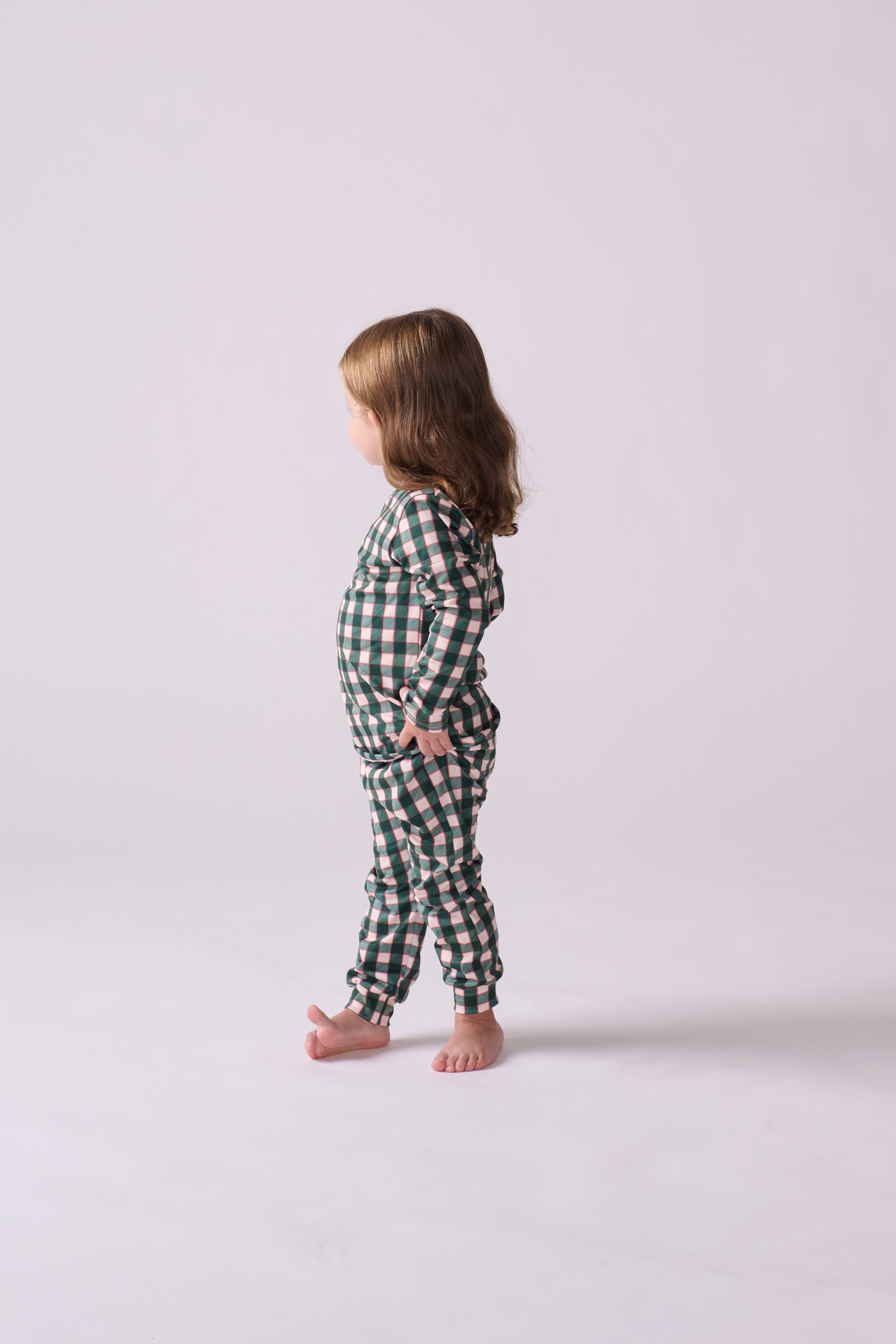 Unisex Pine Holiday Pajama Set with Long Sleeve T-Shirt & Pants