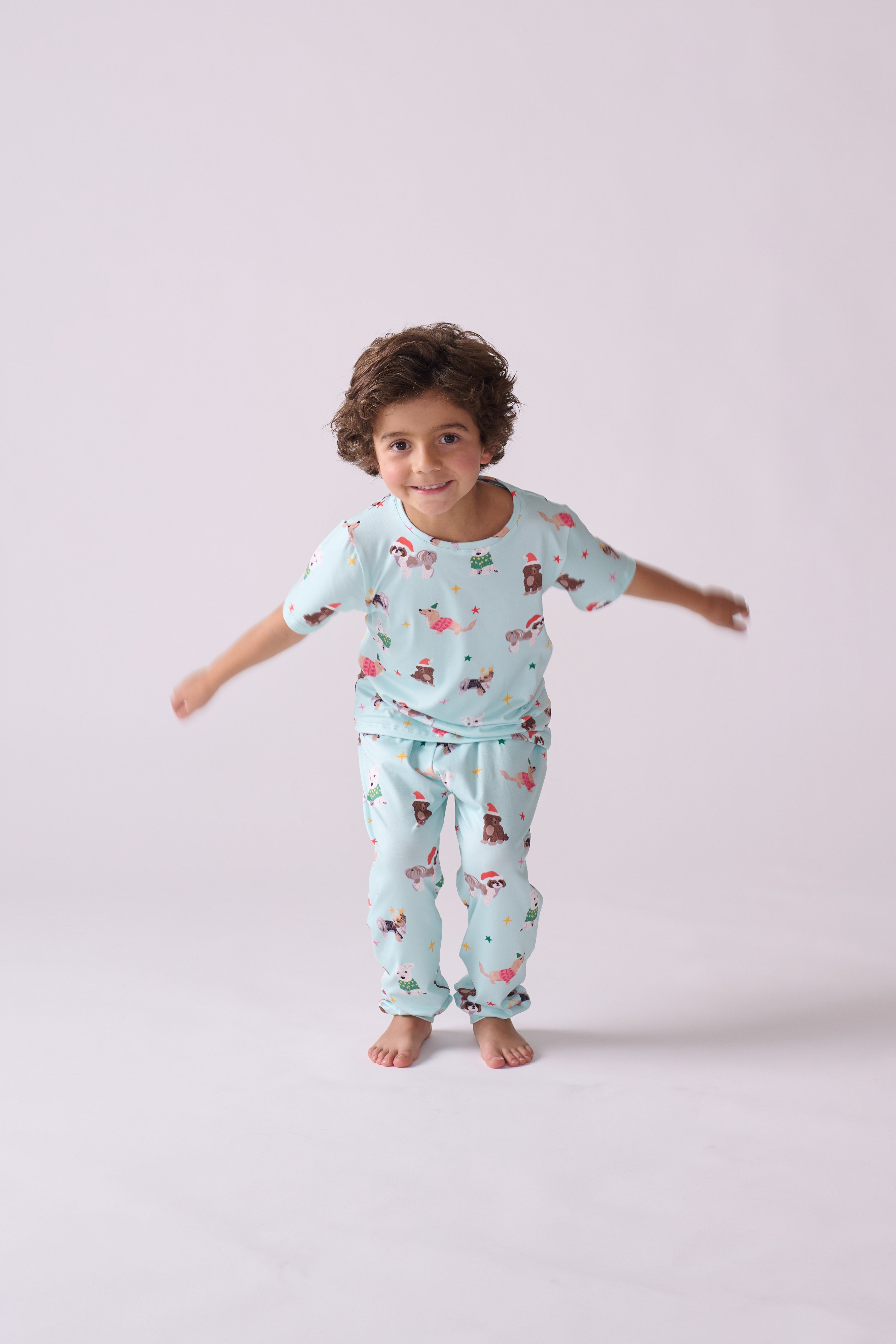 Boys’ Woofmas Pajama Set – T-Shirt & Pants