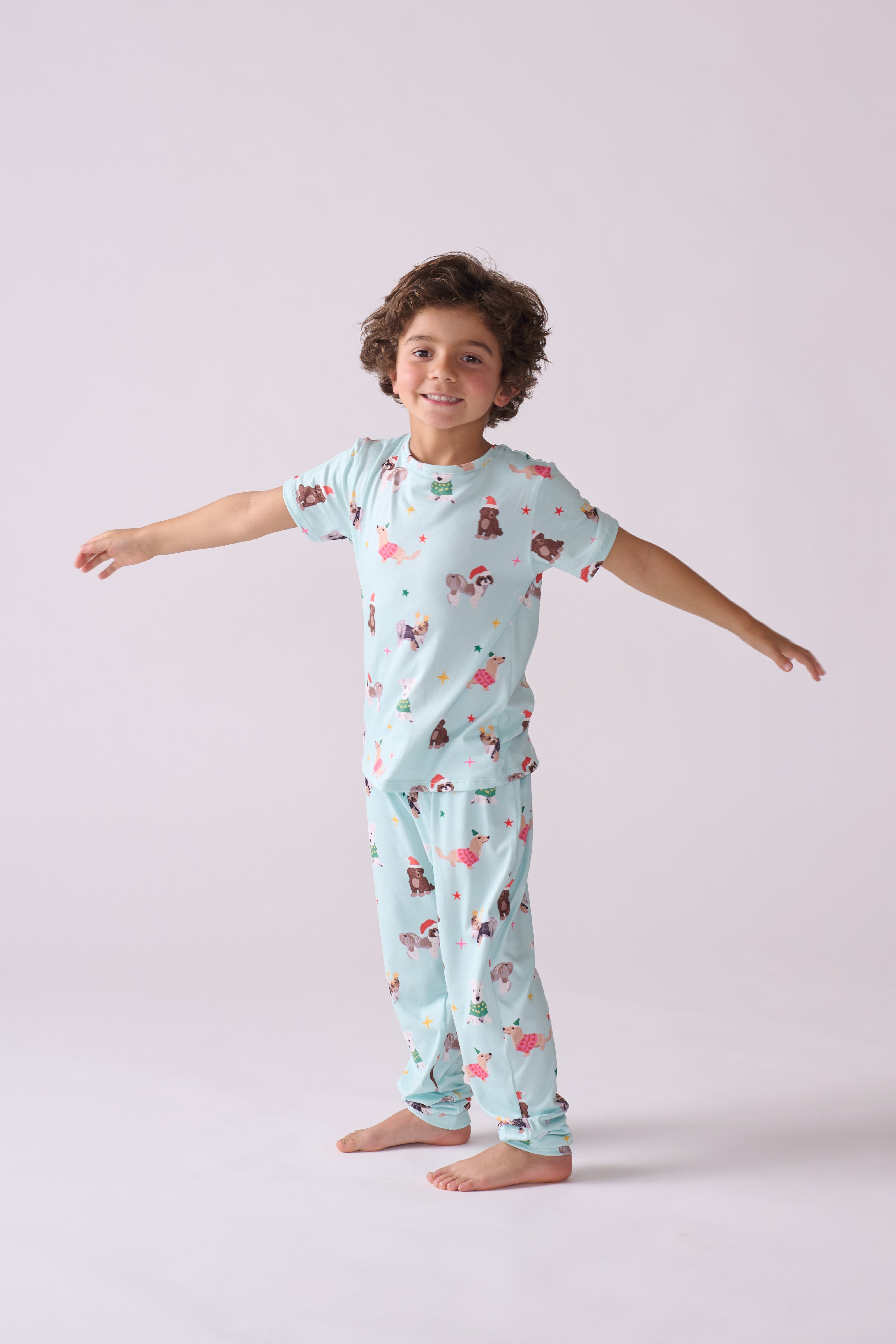 Boys’ Woofmas Pajama Set – T-Shirt & Pants