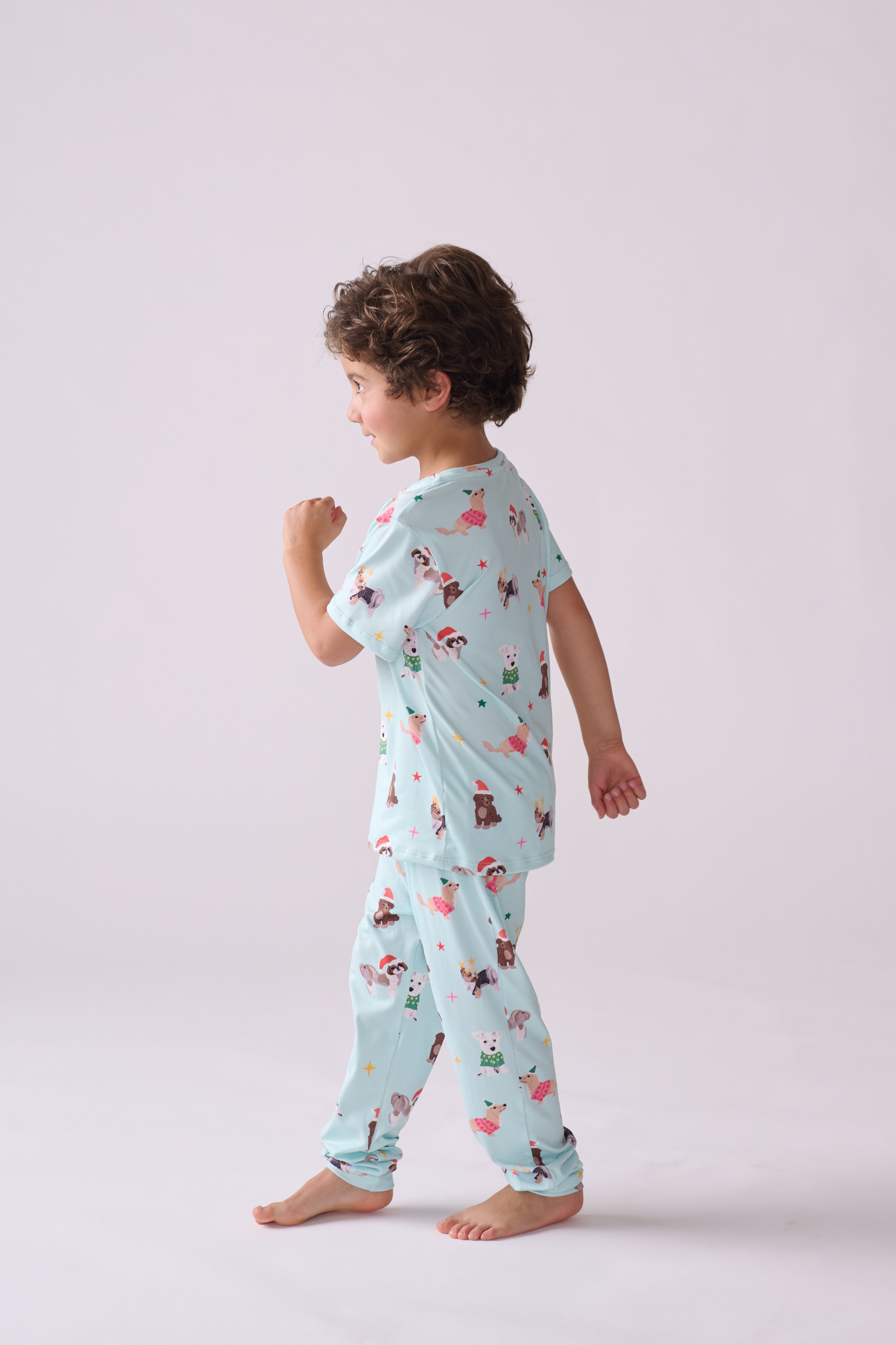 Boys’ Woofmas Pajama Set – T-Shirt & Pants