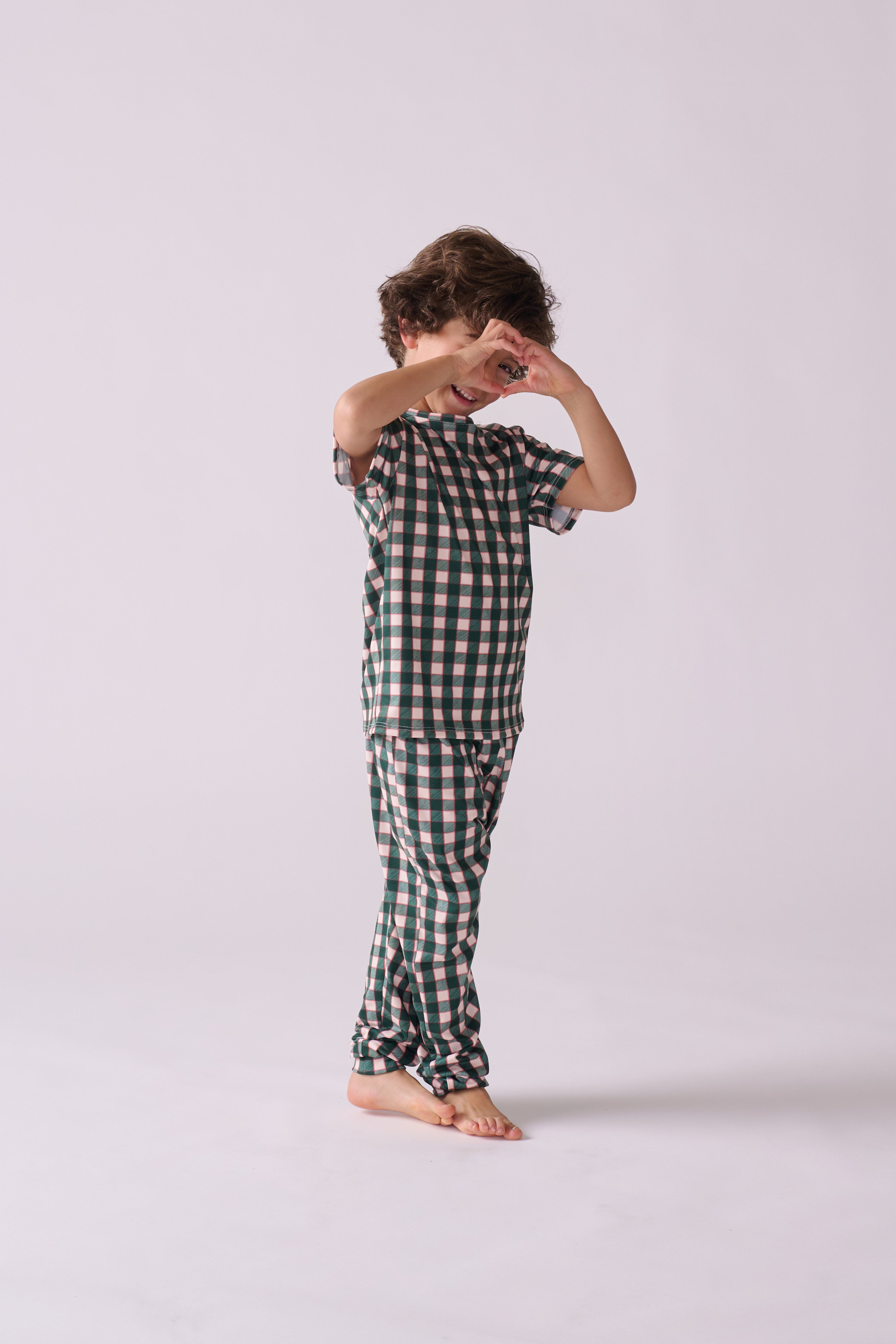 Boys’ Pine Holiday Pajama Set – T-Shirt & Pants