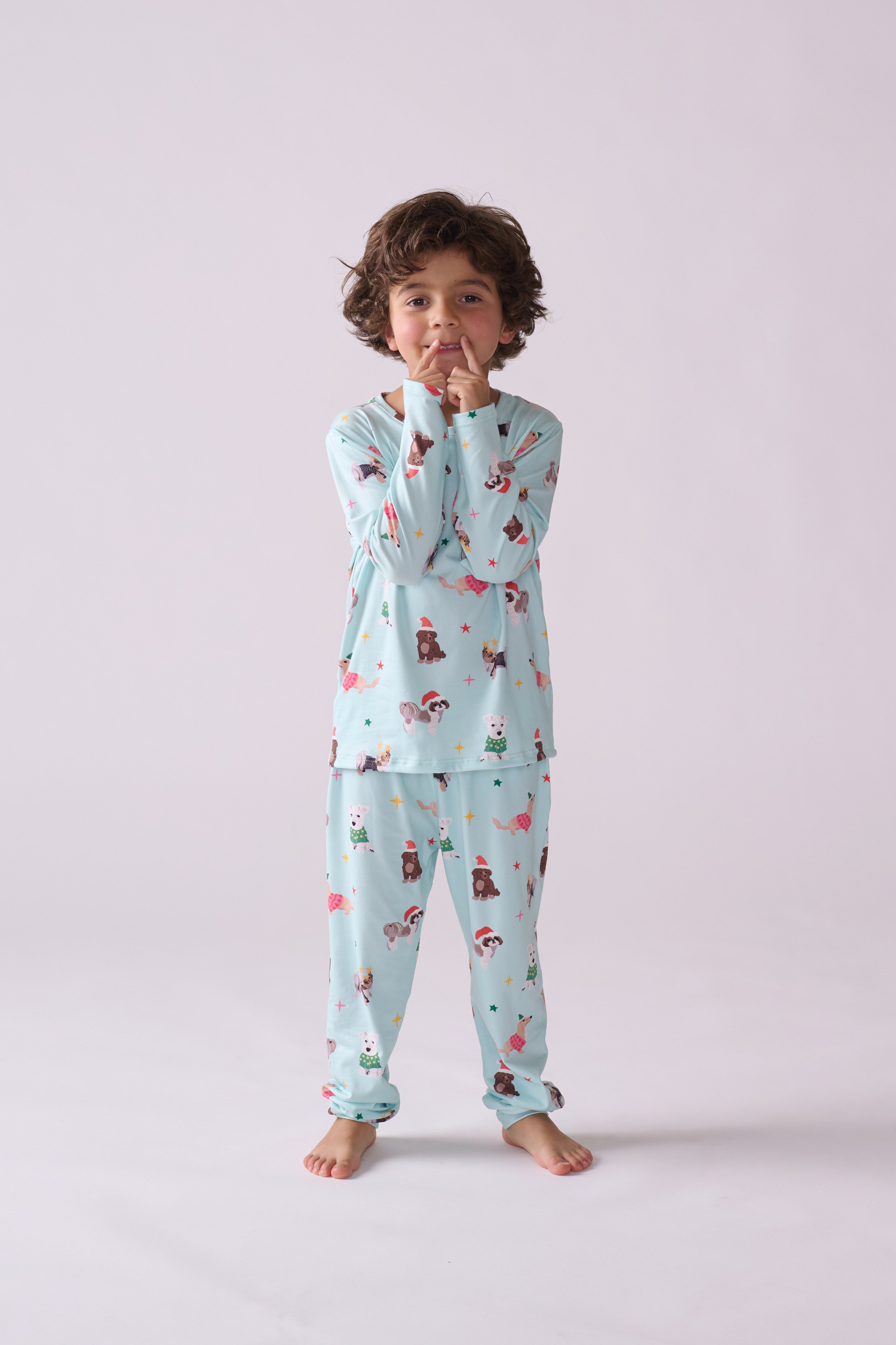 Unisex Woofmas Pajama Set with Long Sleeve T-Shirt & Pants