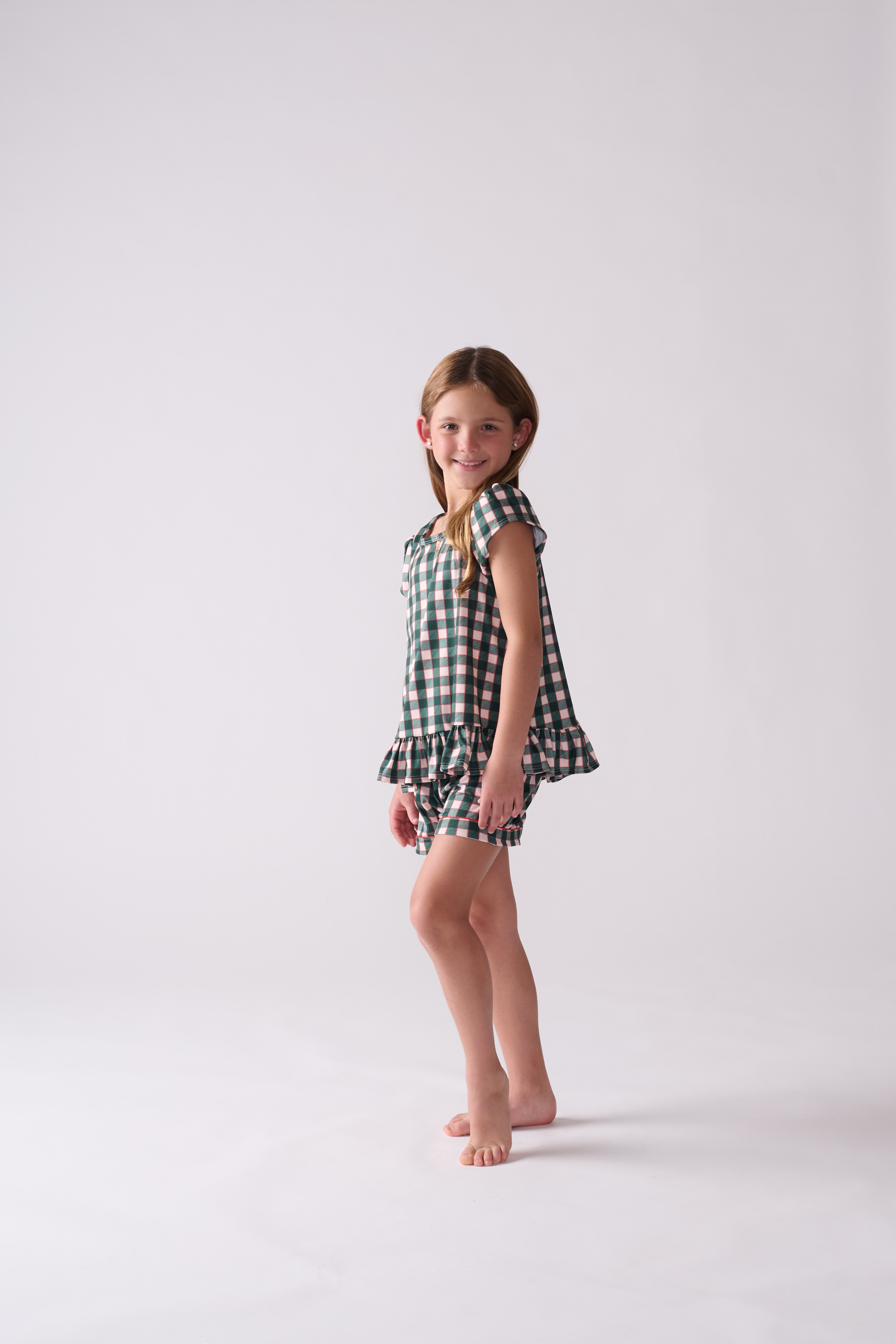 Pine Holiday Pajama Set – T-Shirt & Shorts