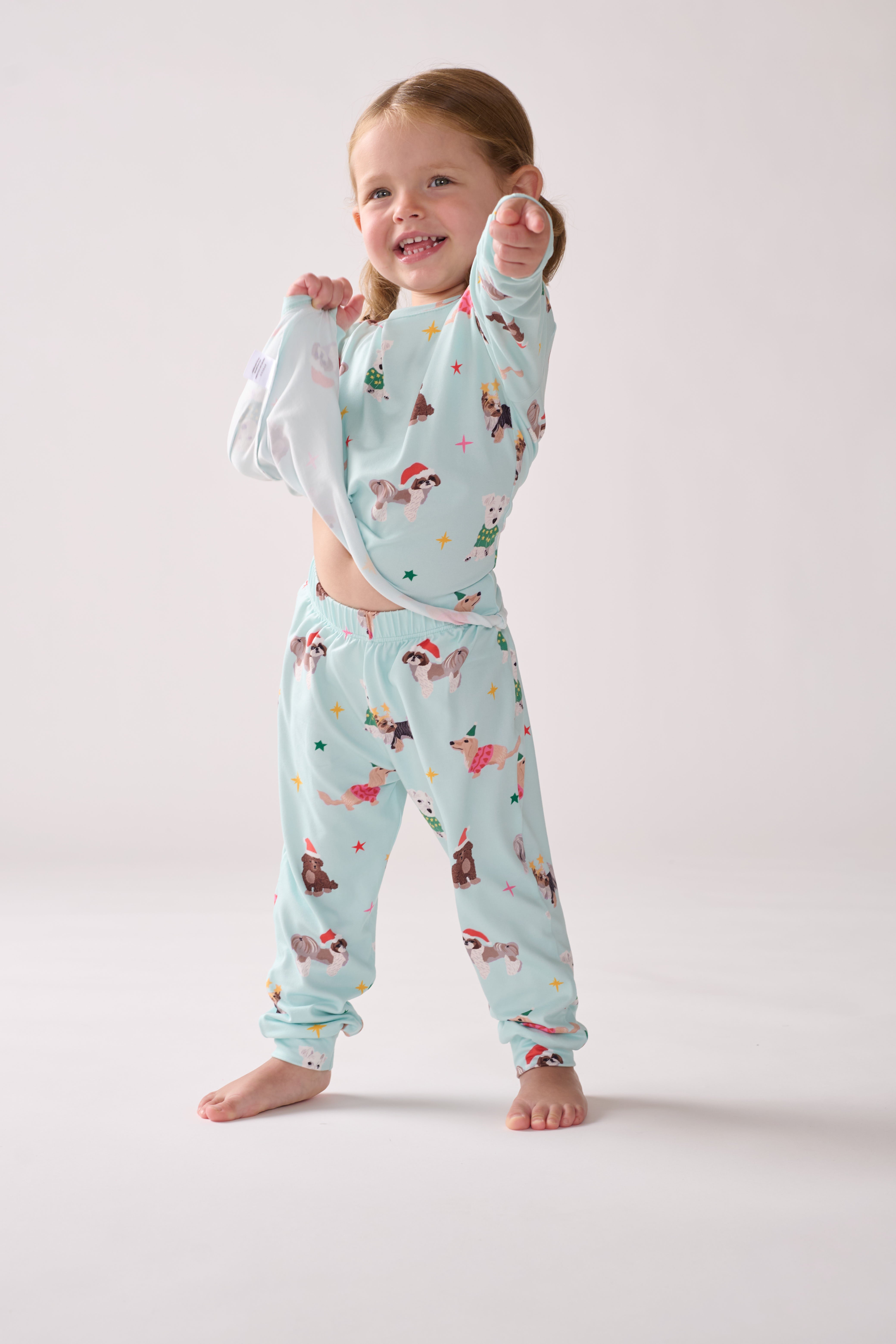 Unisex Woofmas Pajama Set with Long Sleeve T-Shirt & Pants