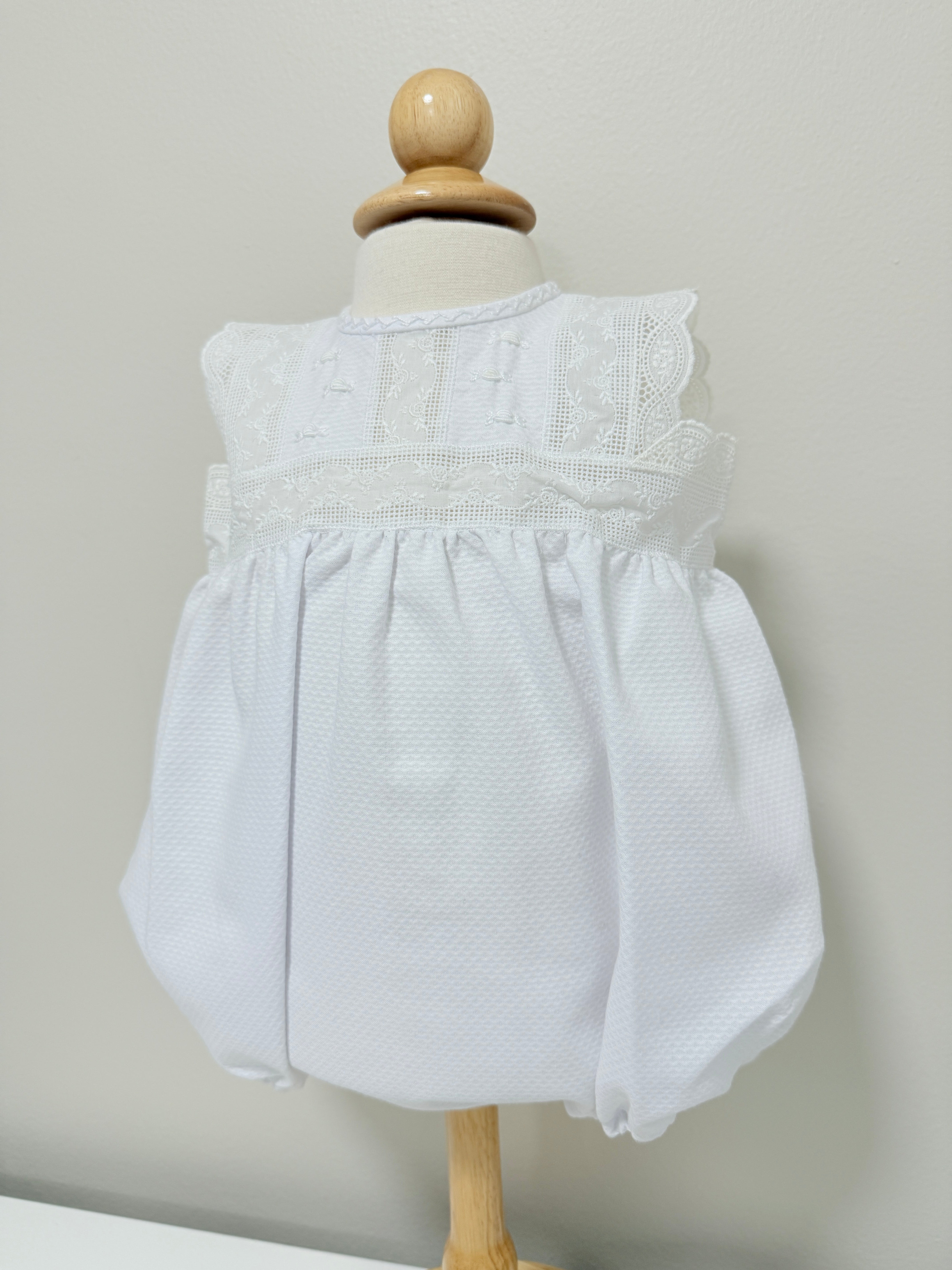 Aruca 'Pique' Romper White