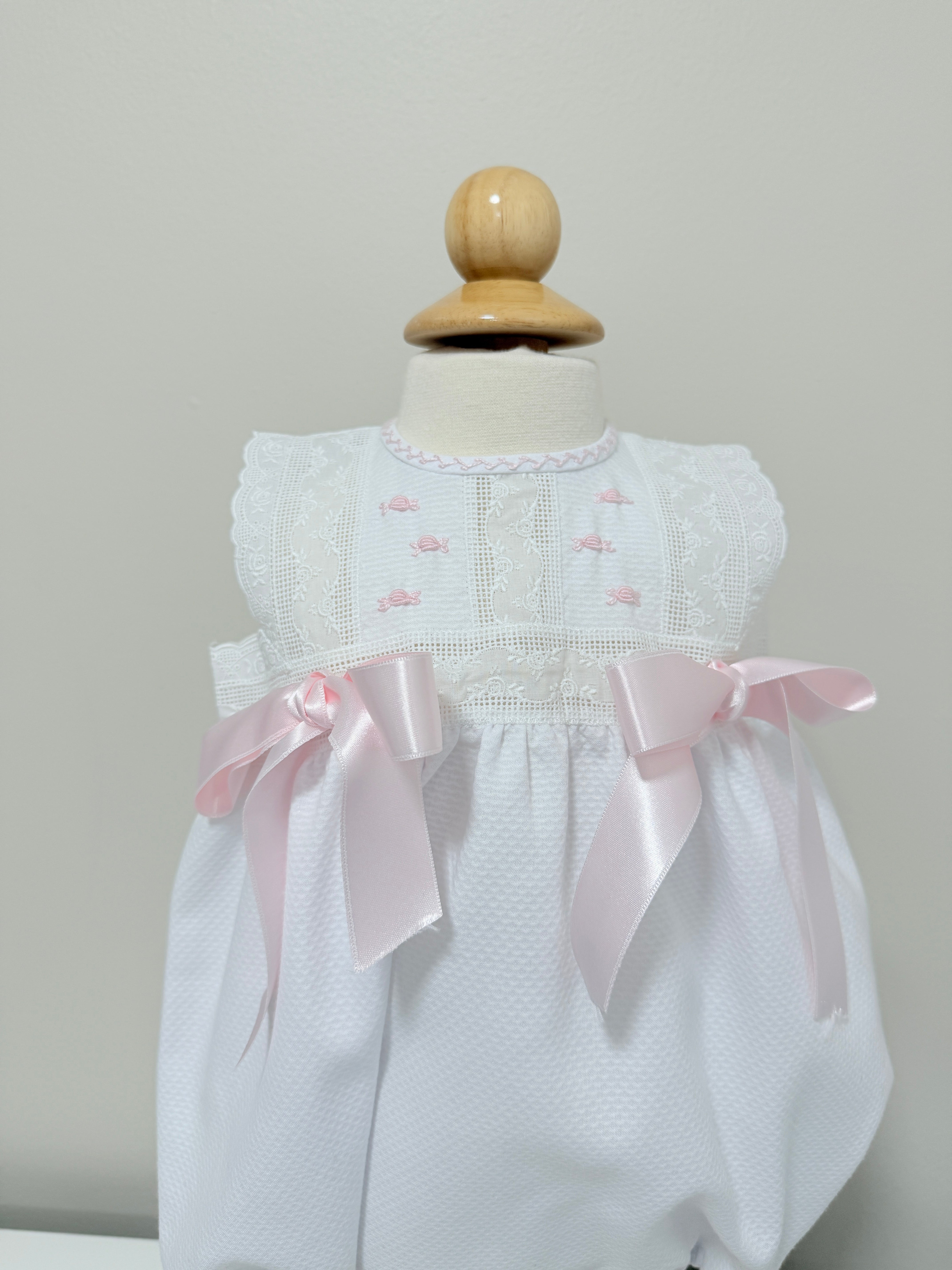Aruca 'Piqué' Baby Romper Pink