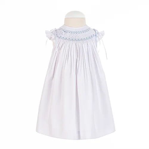 Smock Dress Aleta Viyella White