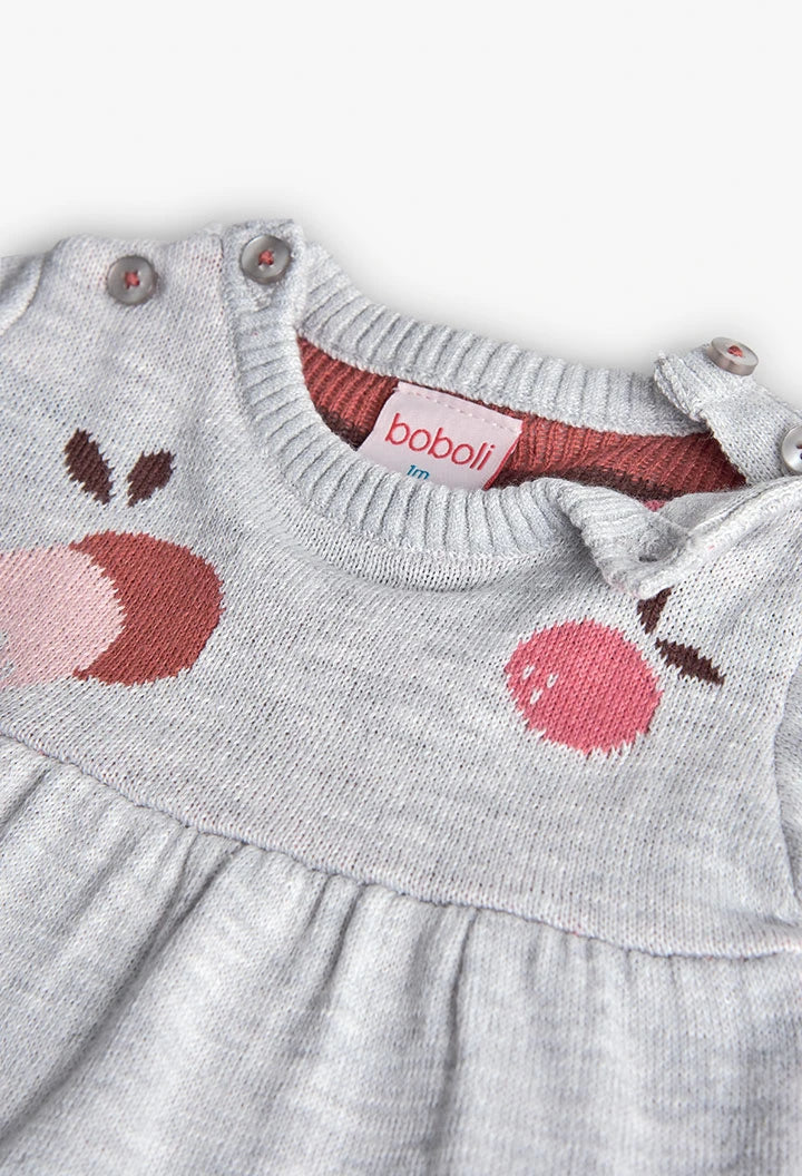 Dress Grey Fruits