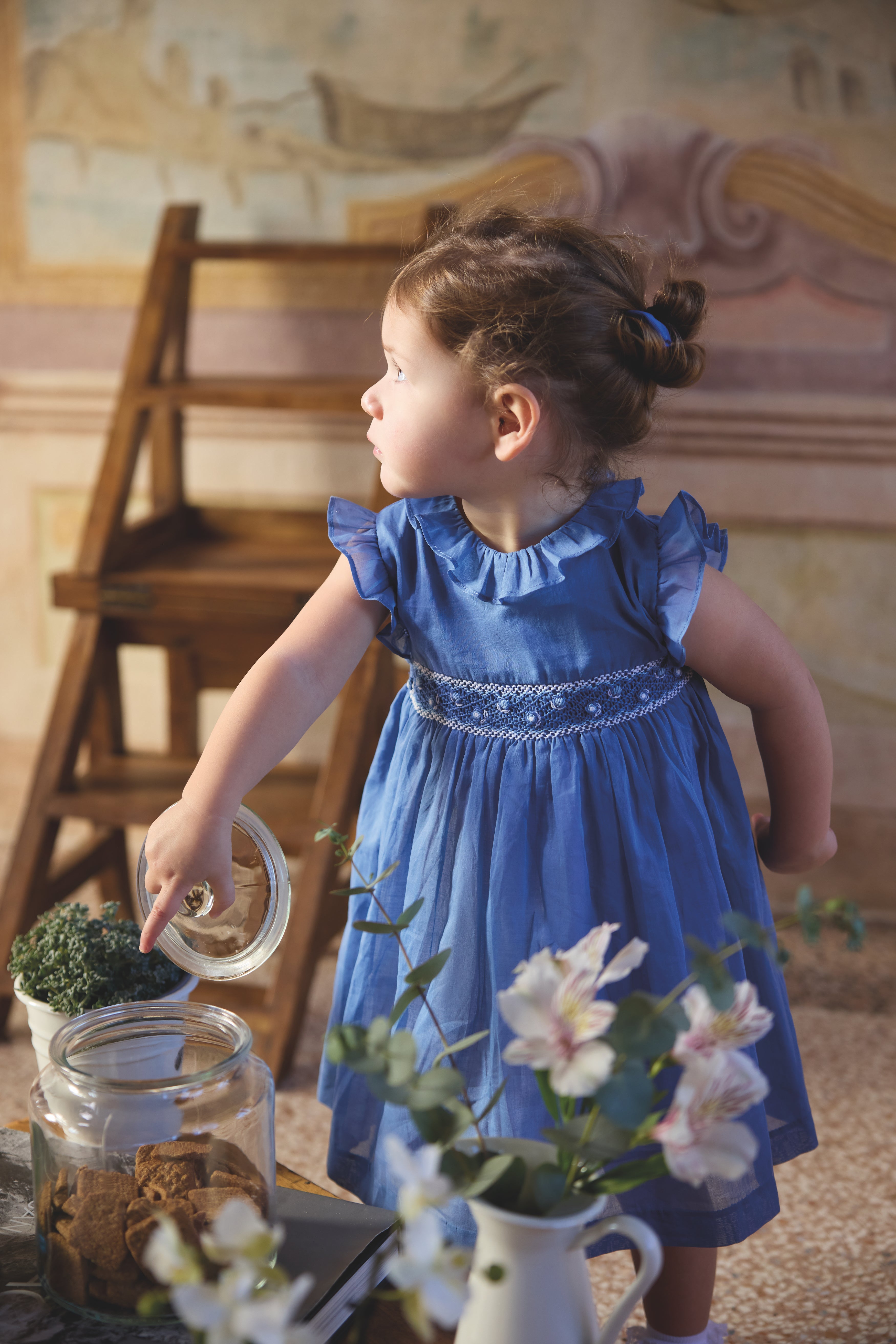 Baby Smock Dress Cielo- 2pc