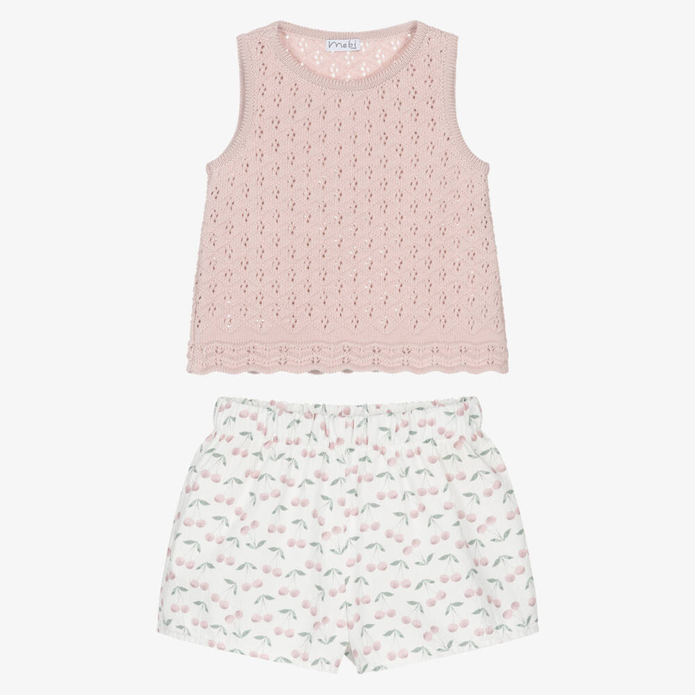 Short Set 'Pink Cherries'