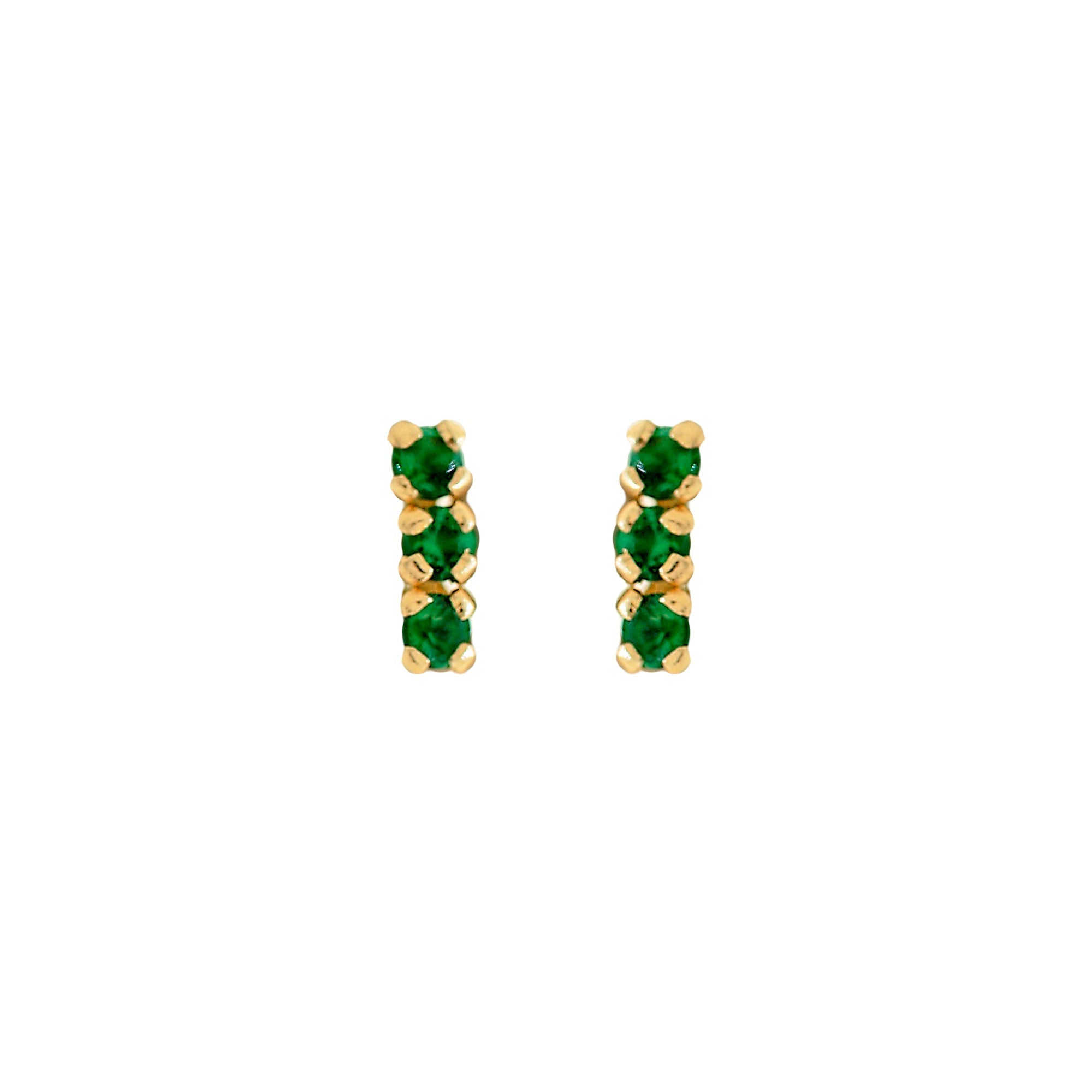 NINA EARRINGS -GREEN-