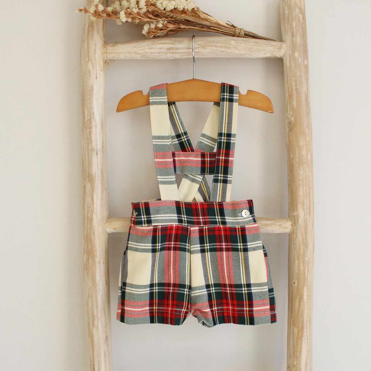 Dungarees H Bar Tartan Boy