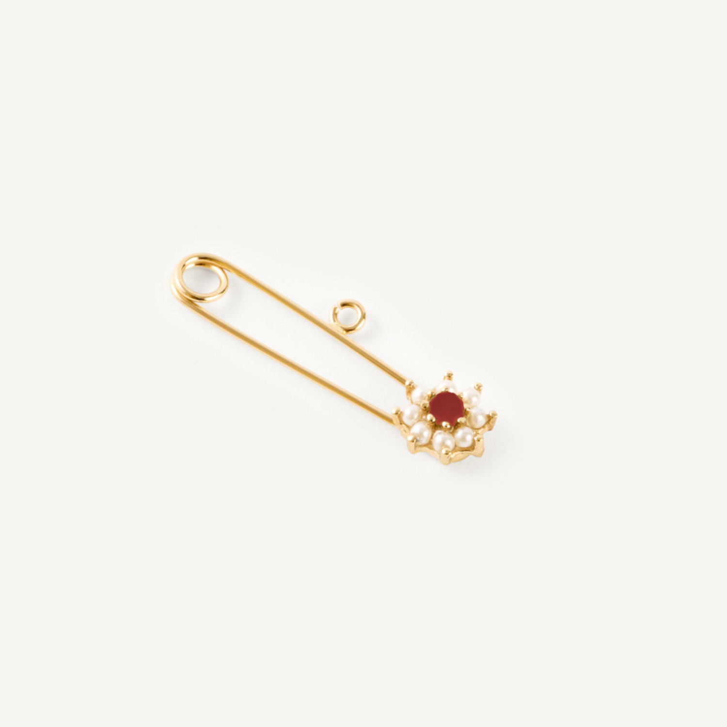 'NOLA' Pearl & Coral Flower BABY PIN