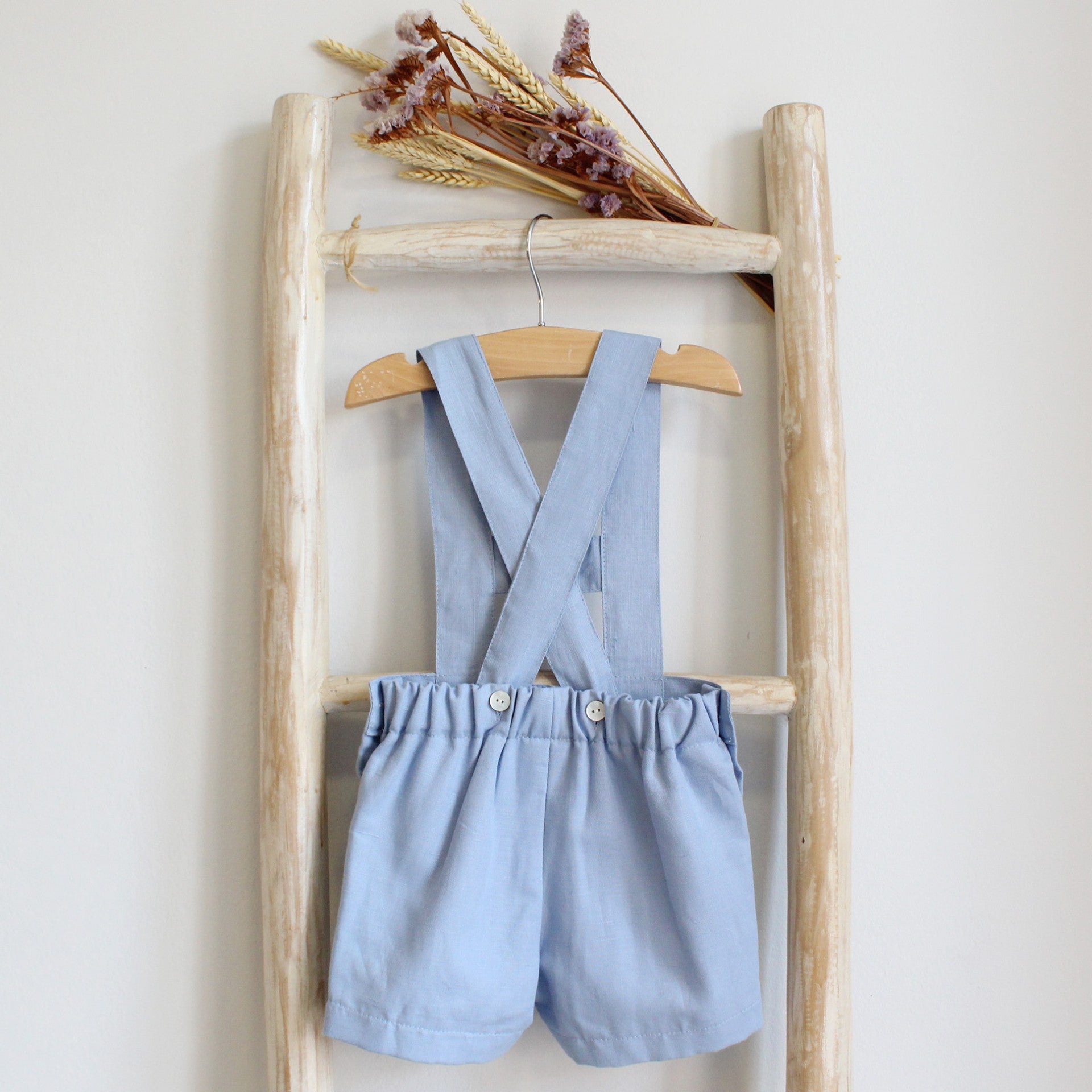 Shorts with Straps Set Linen